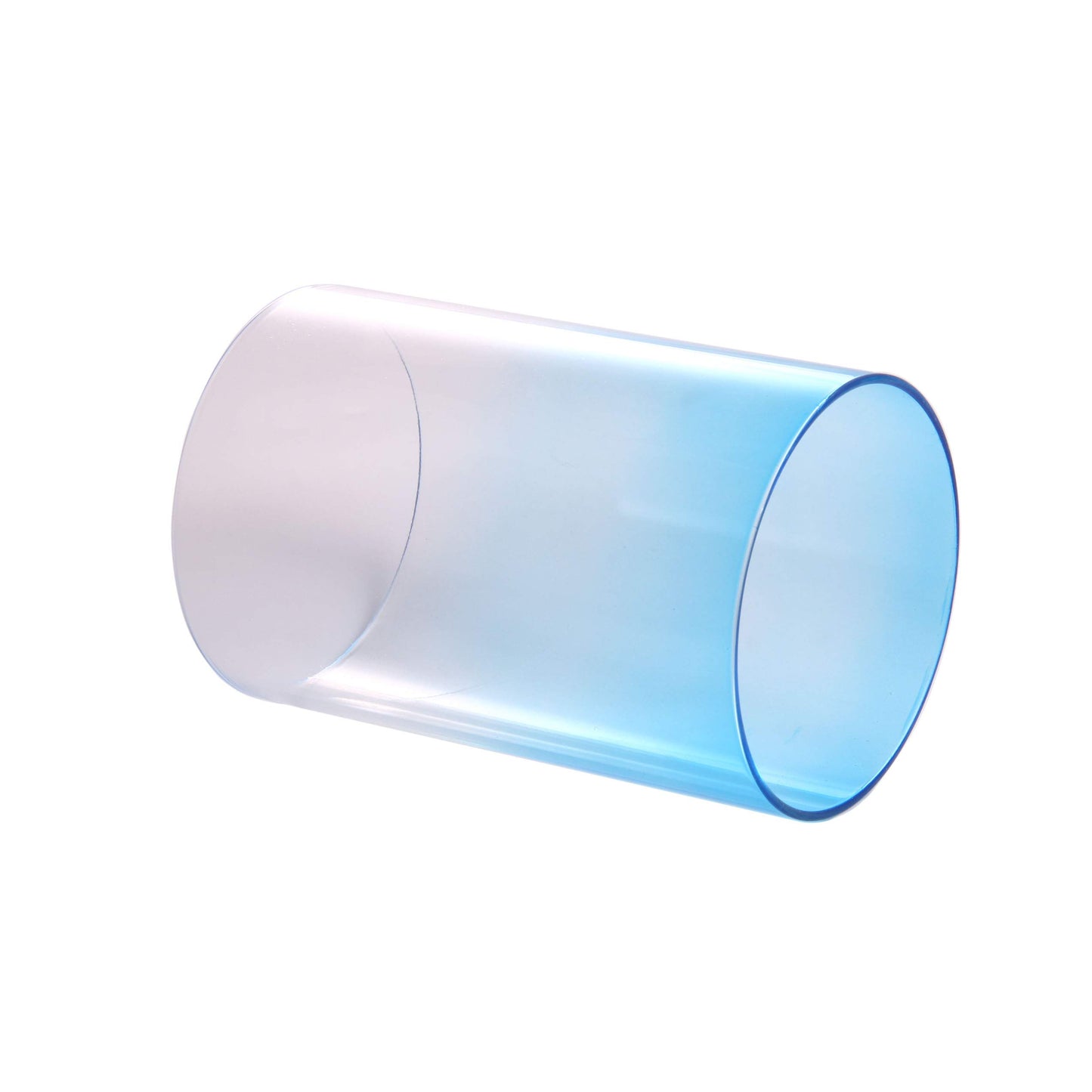 KETE Colored Glass Cylinder Candle Holder Bottomless Borosilicate Glass Globe Lamp Shade Replacement (GRADIENT BLUE,3.5x6)