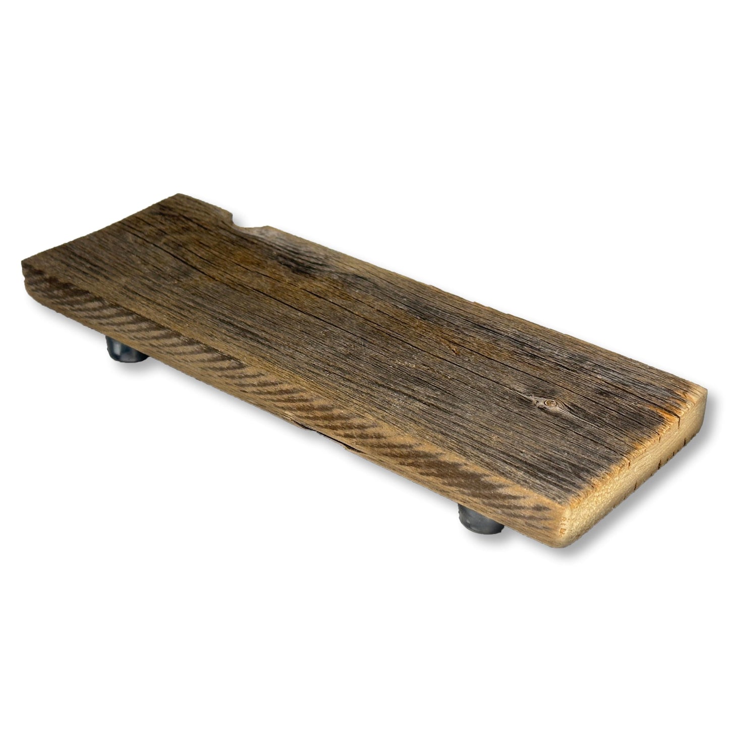 Rustic Revival | Barnwood Soap Tray Wood Counter Top Riser Pedestal Rustic Reclaimed Wood Soap Stand for Kitchen, Bathroom, Soaps, Essential Oils, Incense, and More! (3.5x10 inch Tray)