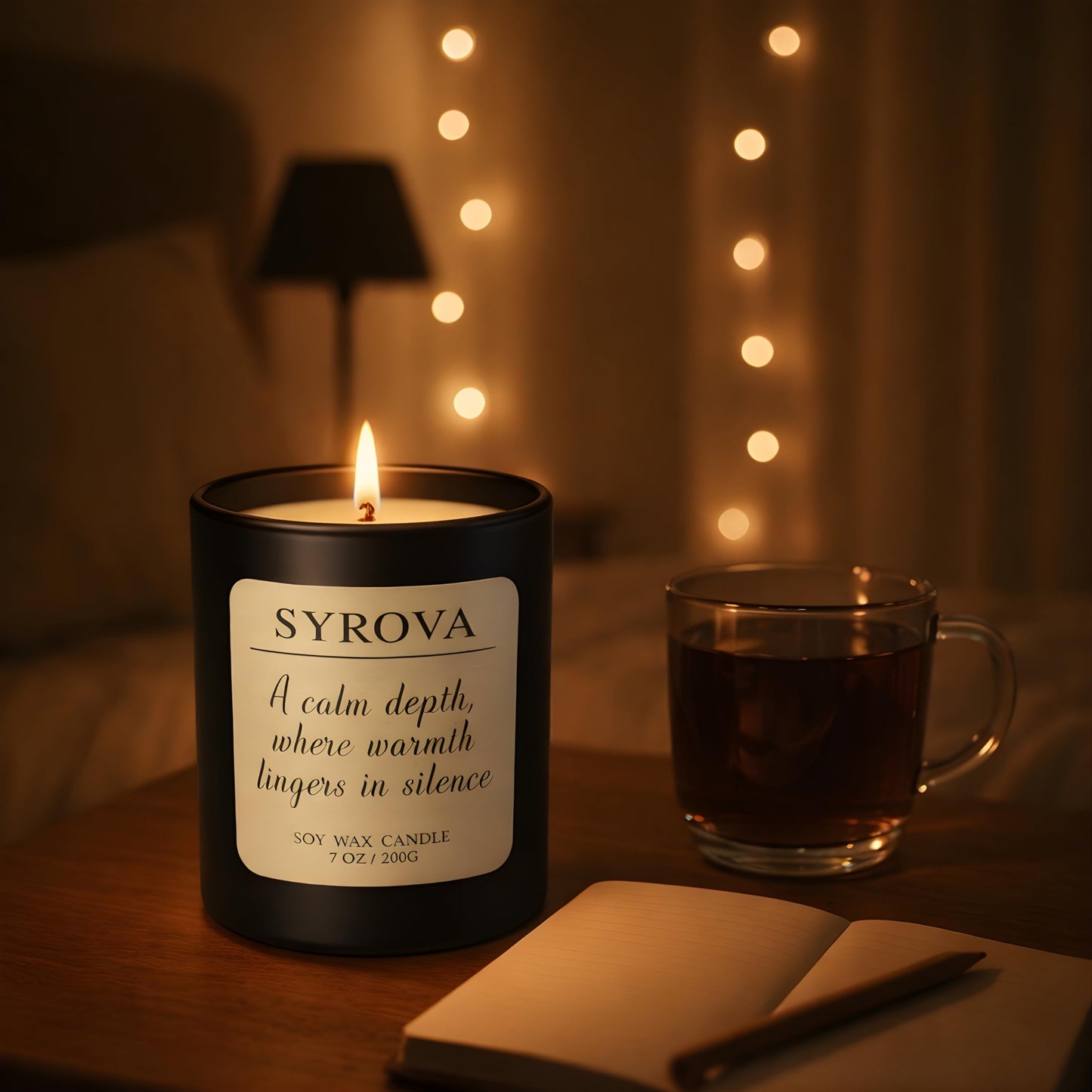 Lavender & Sandalwood Candle, Luxury Scented Soy Candle 7oz, Calming Relaxing Fragrance for Home, Stress Relief & Sleep Aromatherapy Candle, Gift for Women, Long Lasting Jar Candle