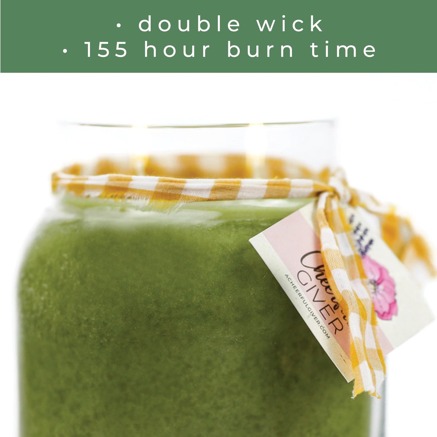 A Cheerful Giver - Rainforest - 34oz Papa Scented Candle Jar with Lid - Keepers of the Light - 155 Hours of Burn Time, Gift for Women, Green, Big Candles for Home Decoration