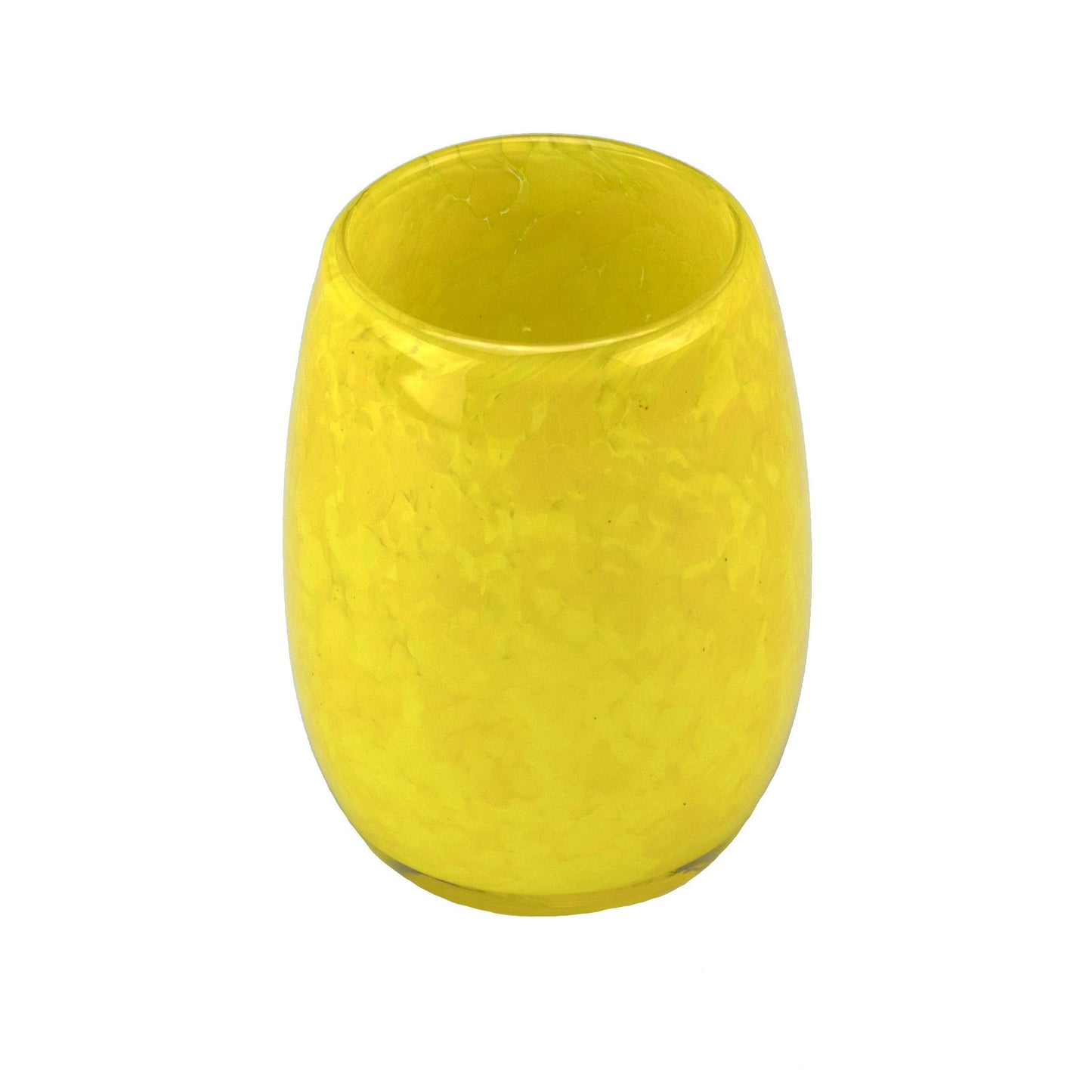 Totally Blown Glassworks Votive Candle Holder, Tea-Light, Handmade Blown Glass, Accent Vase, Centerpiece, Home Decor, Artist Dehanna Jones, Seattle, WA. (Yellow Tequila Sunrise)