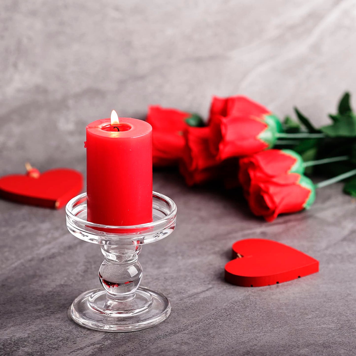 OYATON Glass Candle Holders for Pillar Candle, Unity Candle Holder Set of 3 for Wedding Ceremony Set, Candlestick Holder for Table or Home Decoration