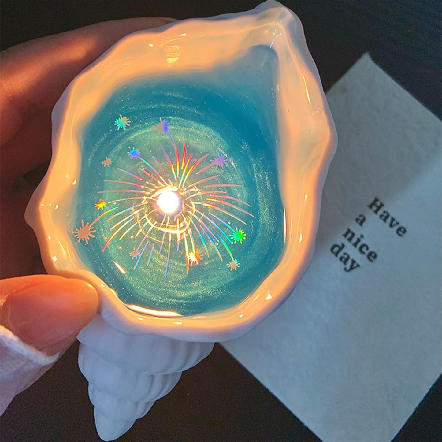 4 Pack Scented Candles for Home Small Candles Candles Gifts Sets for Women Men Birthday Thanksgiving Christmas Valentine's Mother's Day (Light Blue &Orange) (Fireworks)
