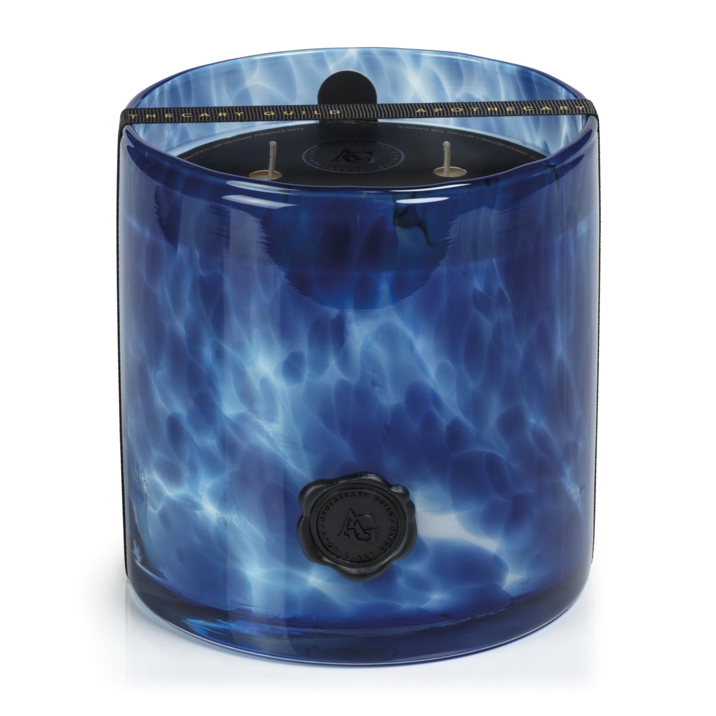 Zodax Apothecary Guild Scented Opal Glass Jar Candle- 50 oz/3-Wick - Sea Salt & Coastal Mist