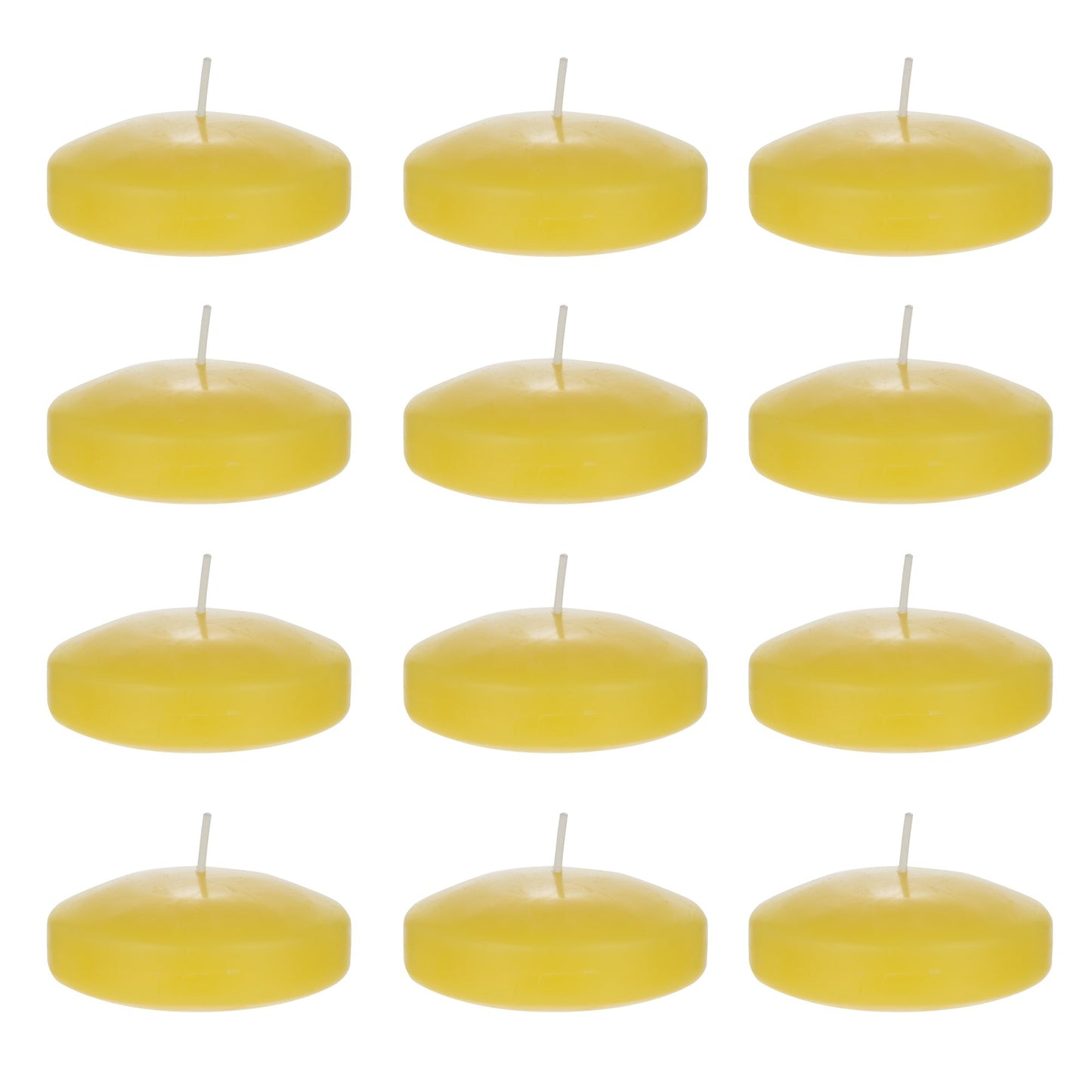 Mega Candles 12 pcs Scented Citronella Floating Candles, Hand Poured Wax Candle 3 Inch Diameter, Indoor & Outdoor Use, Camping, Festivities, Events, Party Usage, Patio, Barbecue BBQ, Picnics