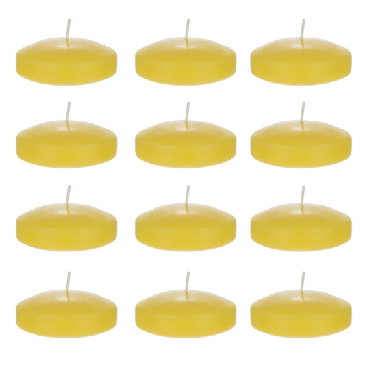 Mega Candles 12 pcs Scented Citronella Floating Candles, Hand Poured Wax Candle 3 Inch Diameter, Indoor & Outdoor Use, Camping, Festivities, Events, Party Usage, Patio, Barbecue BBQ, Picnics