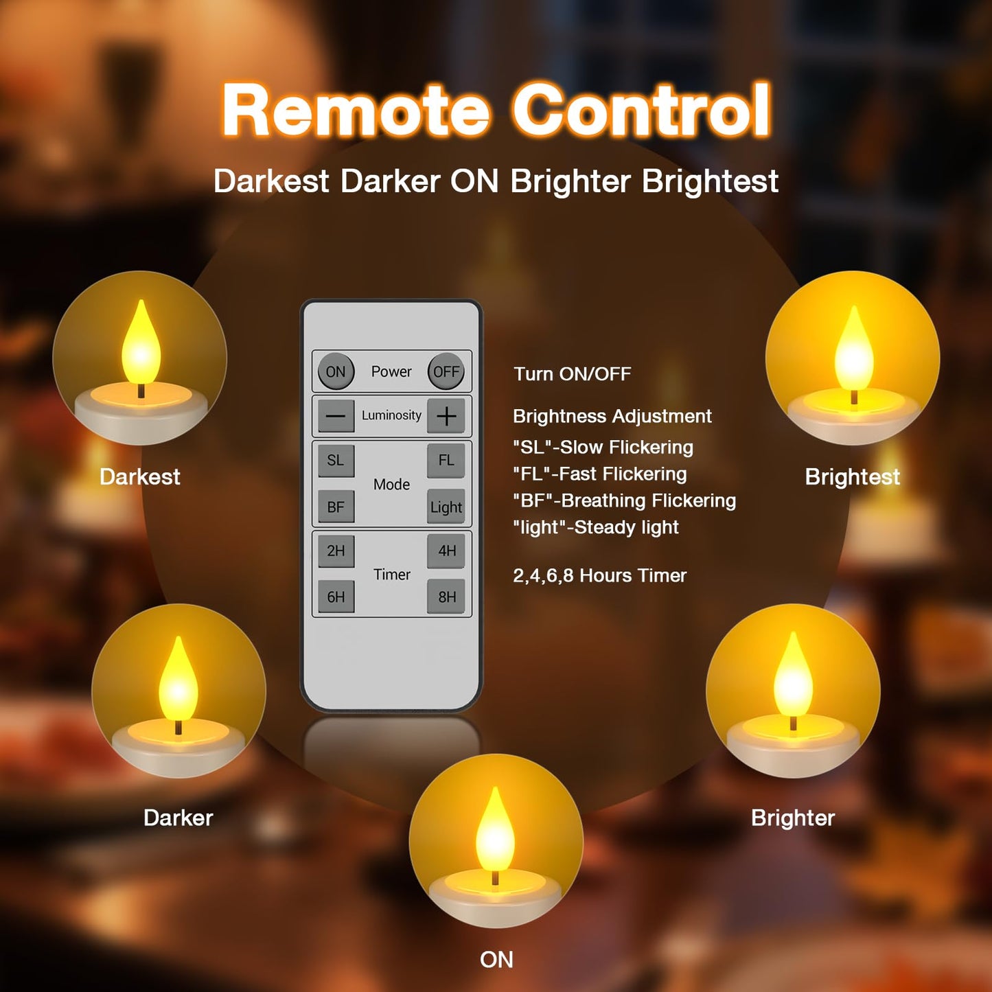 SoulBay Rechargeable Tea Lights with Remote, 12pcs Flameless Flickering LED Candles with Timer & USB Charging Cable, No Battery Needed, for Home Lantern Table Party Holiday Decorations