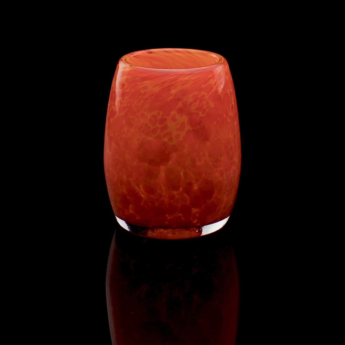 Totally Blown Glassworks Votive Candle Holder, Tea-Light, Handmade Blown Glass, Accent Vase, Centerpiece, Home Decor, Artist Dehanna Jones, Seattle, WA. (Orange Julius)