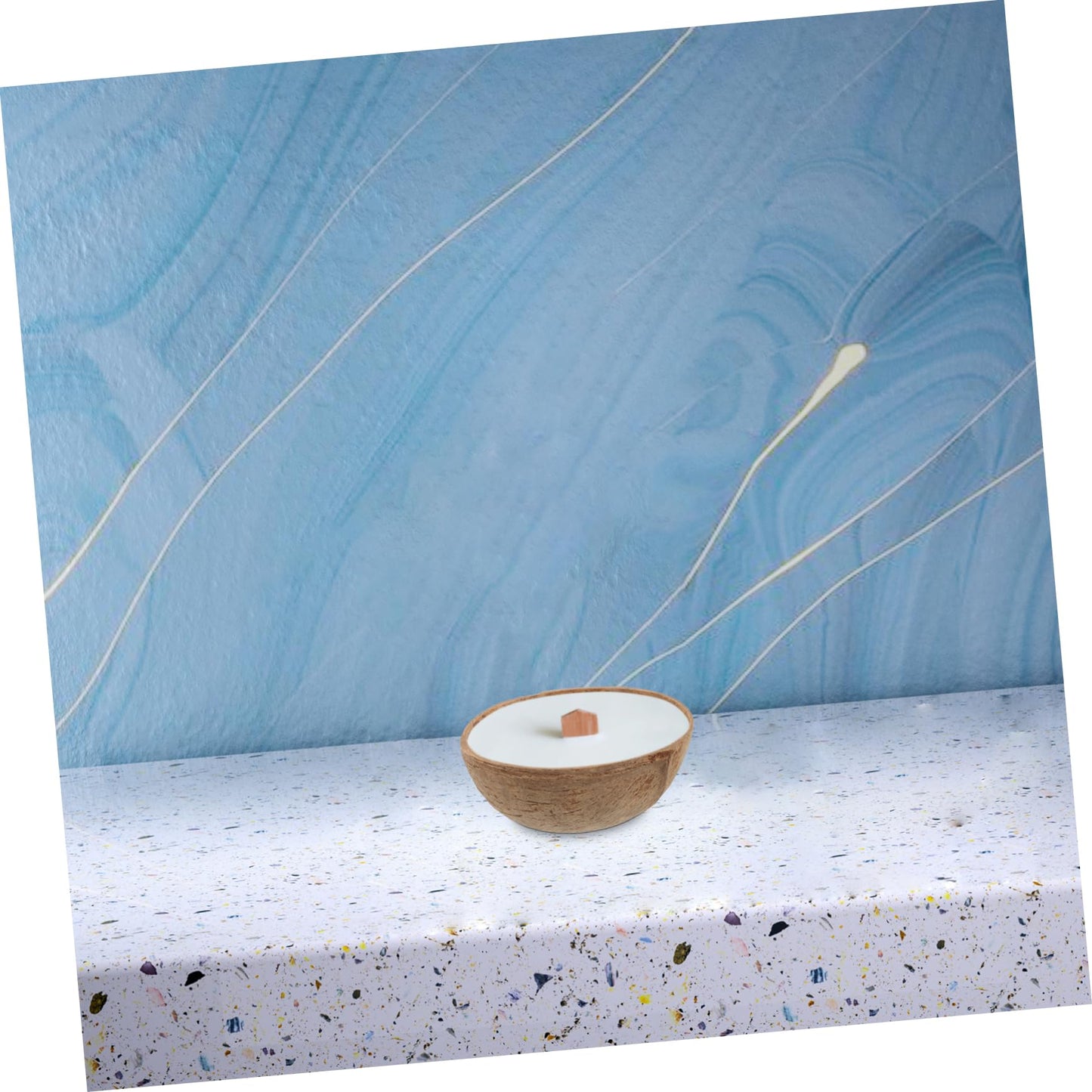 DIYEAH 5pcs Coconut Shell Candle Cup Wax Holder Decorative Scented Candle Holder for Craft Wax Cup
