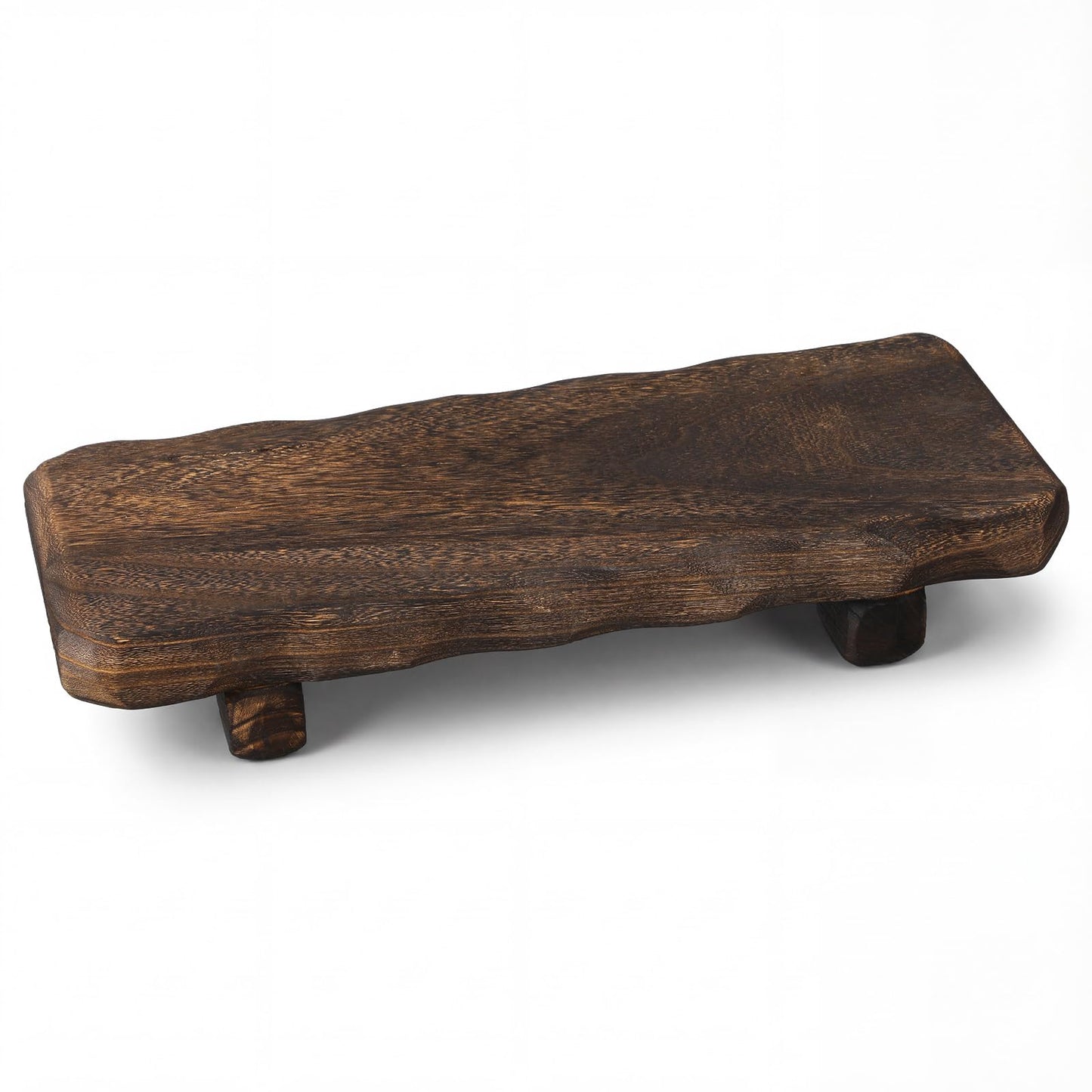 Briwooody 22 x 9 Inch Large Decorative Found Wood Board Farmhouse Wood Riser Pedestal Stand for Kitchen Bathroom Counter, Rustic Wooden Board for Plant, Jewelry, Vanity, Candle