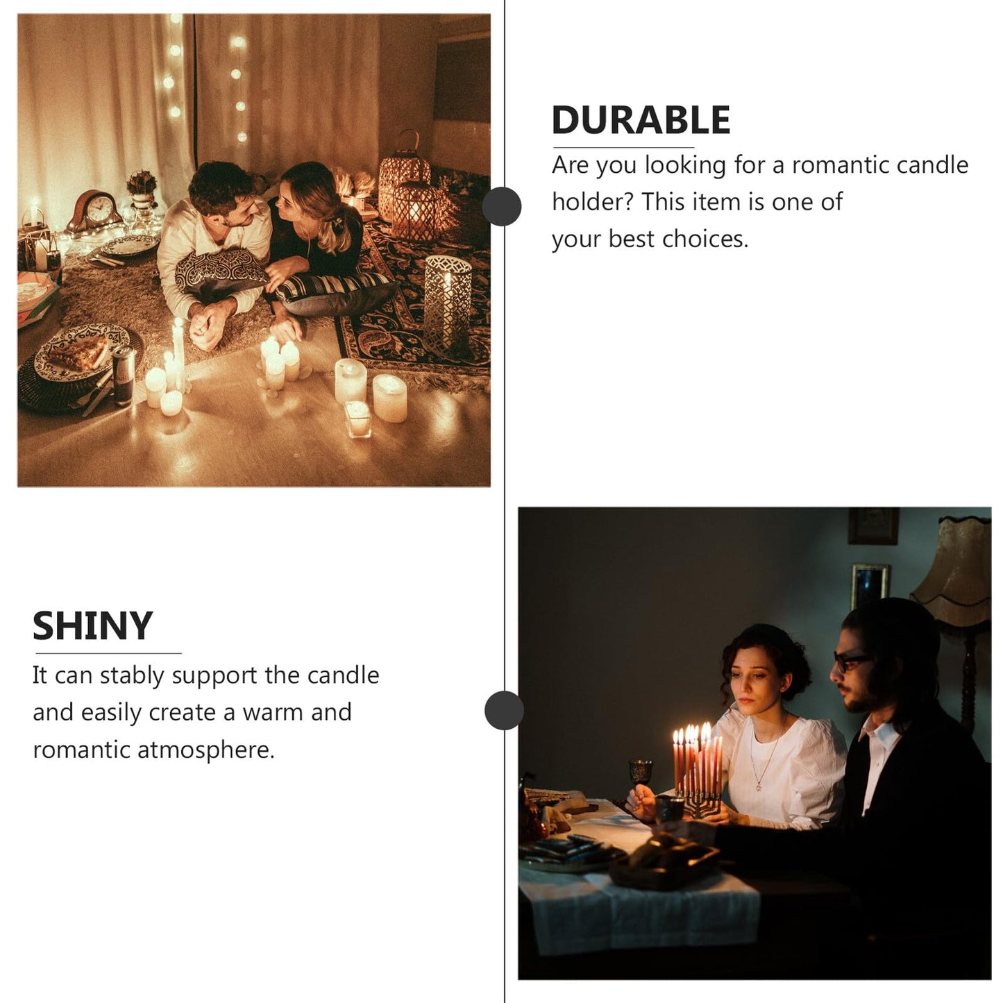 HOODANCOS 20pcs Iron Candle Holders Set, Metal Candlestick Decor, 23x23x0.5mm, Suitable for Birthday Parties and Romantic Candlelight Dinners, Desktop Candle Cups Adornment