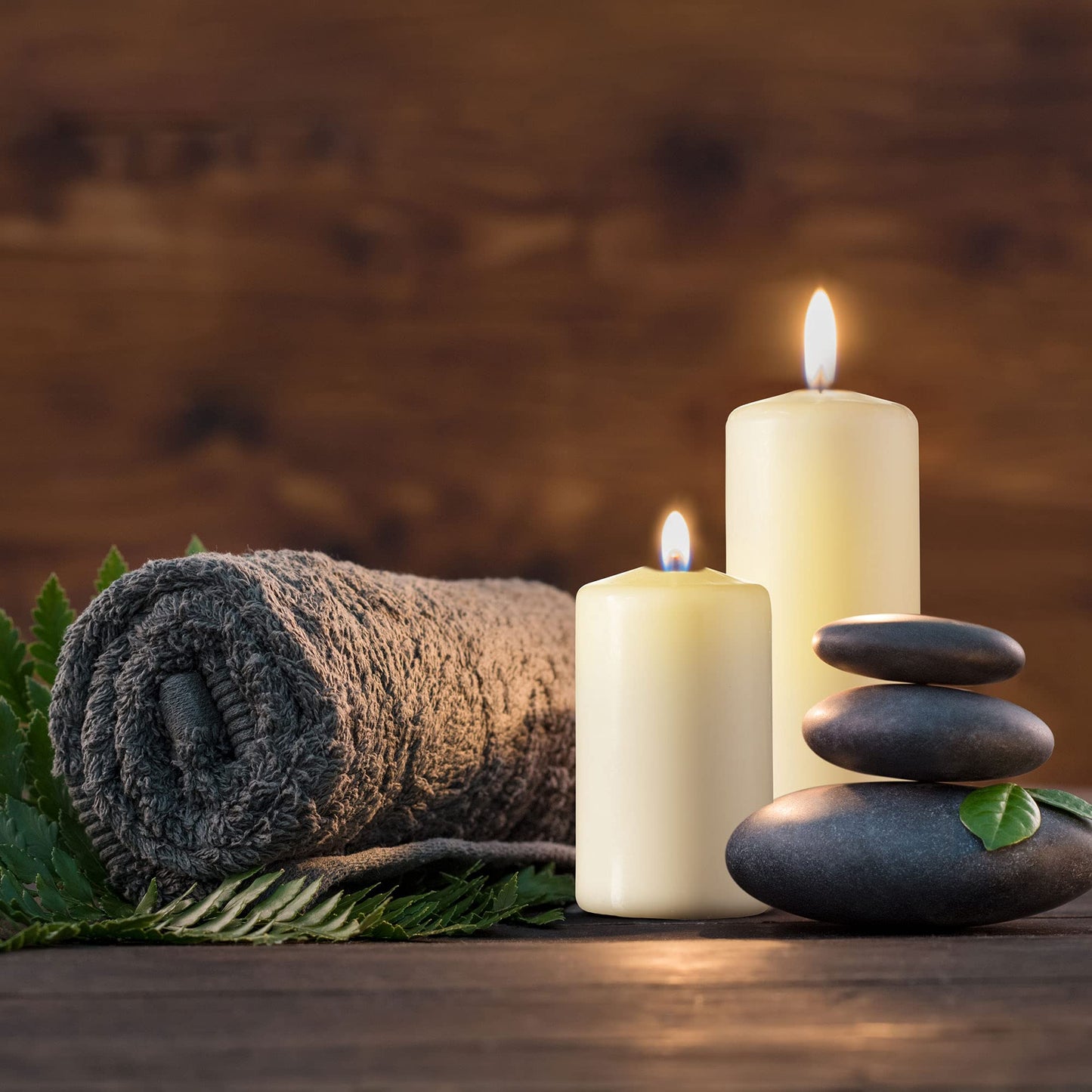 SPAAS Ivory Pillar Candles - 9 Pack | 6 Inch Large Ivory Dripless Pillar Candles for Home Decor, Memorial, Vigil, Parties, Wedding, Decorative Lantern