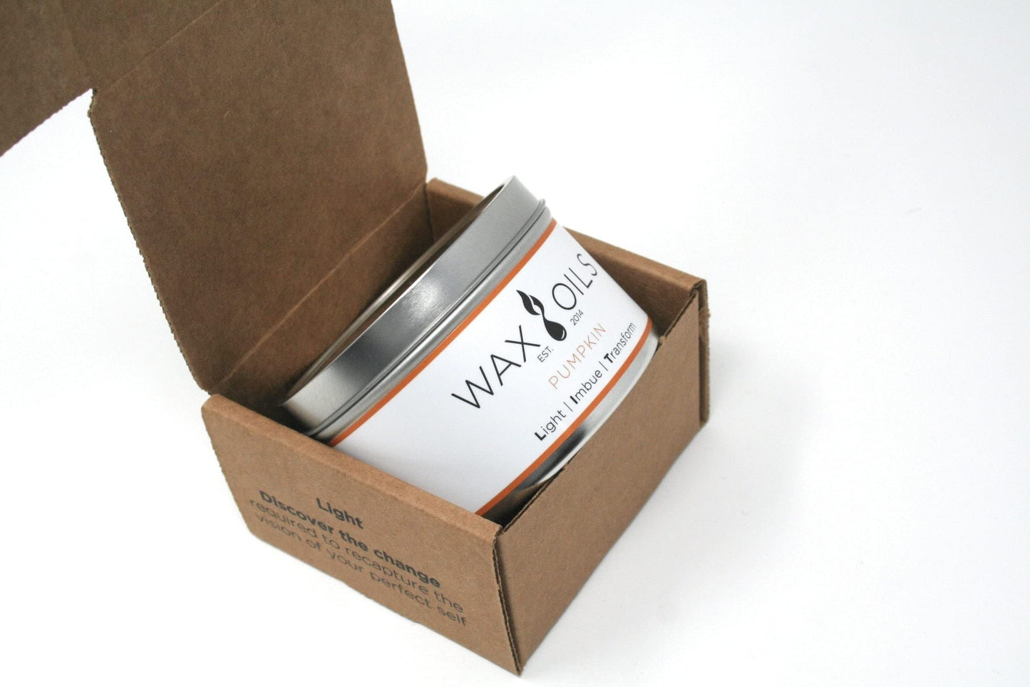 Wax and Oils Soy Wax Aromatherapy Scented Candles (Pumpkin) 8 Ounces. Single