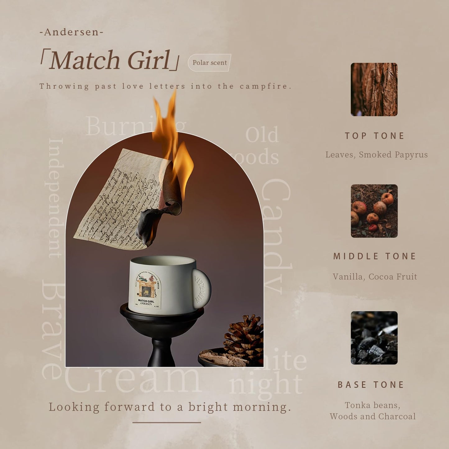 daasigwaa Electronic Ignition Scented Candles, 4.2oz Hand-Made Ceramic Jar Single Wick Candle Soy Wax Blend Aromatherapy Candles with 30 Hours of Burn Time(Match Girl)