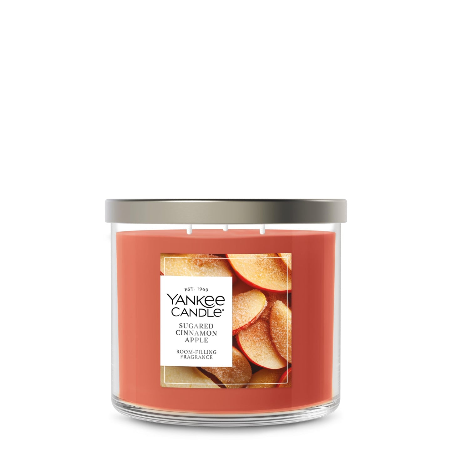 Yankee Candle Sugared Cinnamon Apple, Scented Candle, 14.5oz 3-Wick Candle Jar with up to 40 Hours Burn Time