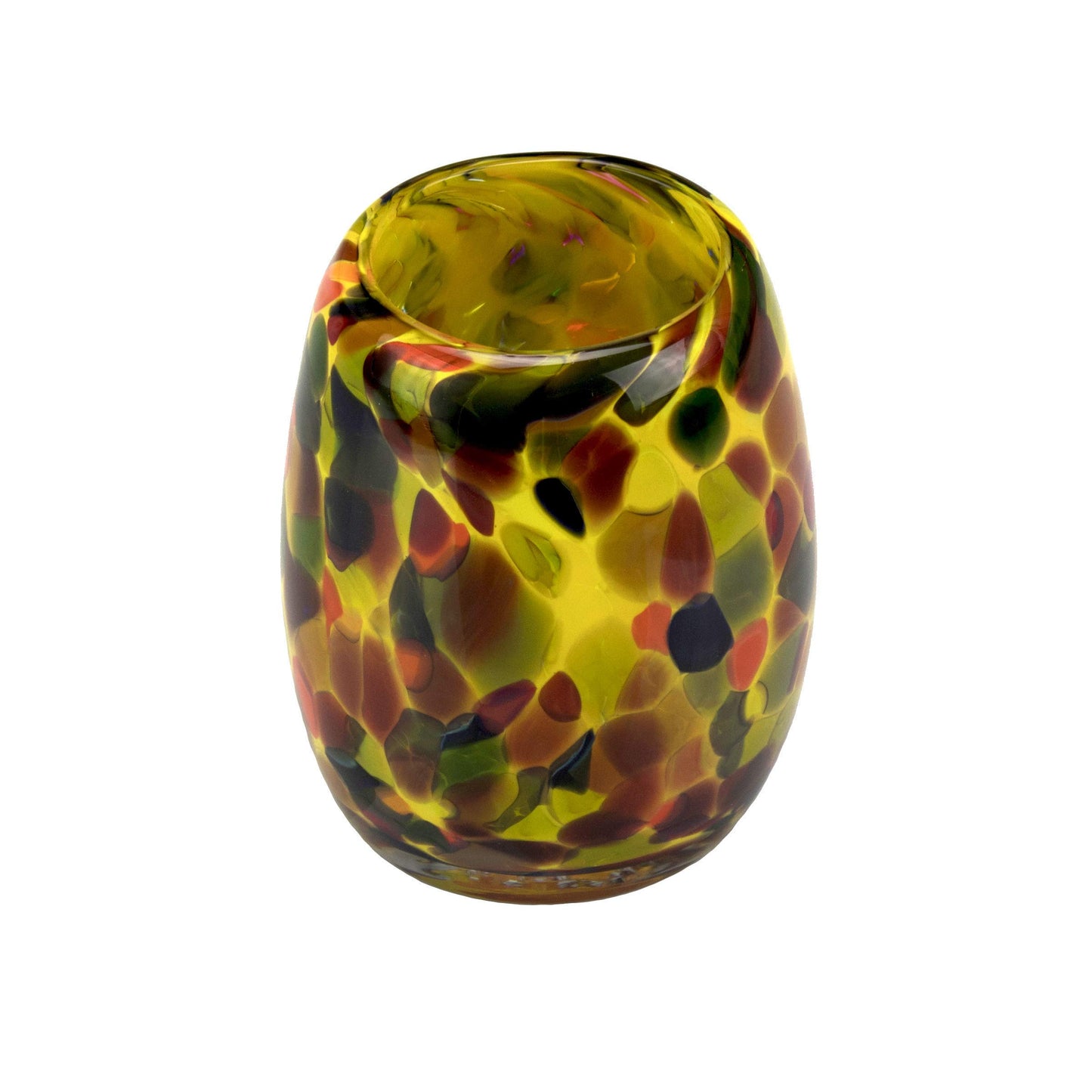 Totally Blown Glassworks Votive Candle Holder, Handmade Blown Glass, Accent Vase, Centerpiece, Home Decor, Artist Dehanna Jones, Seattle, WA. (Yellow MM Brick Road)