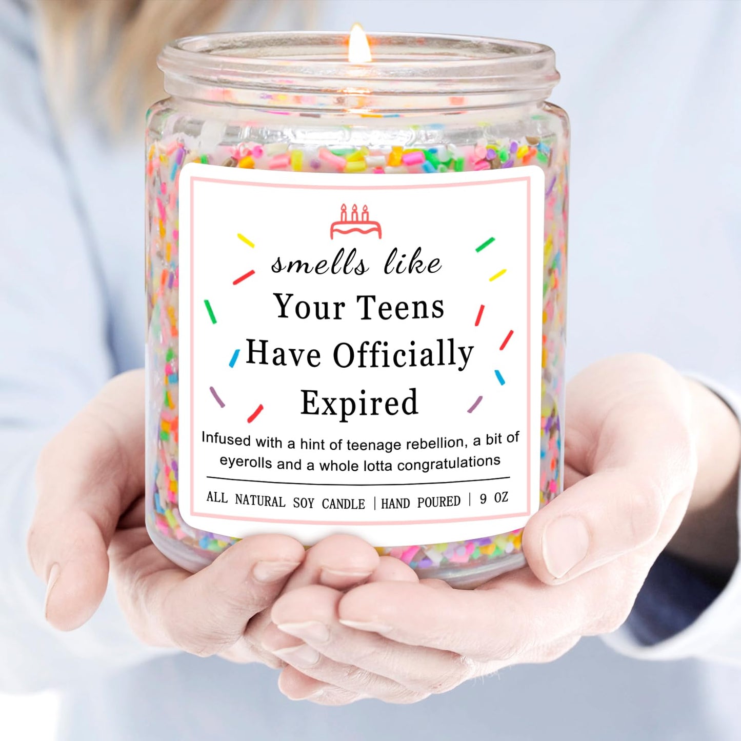 Homsolver Birthday Candles Gifts for 20 Year Old Female, Happy 20th Birthday Decorations for Women, 20 Year Old Birthday Gifts for Girl Her (Vanilla Birthday Cake Scent with Sprinkles)