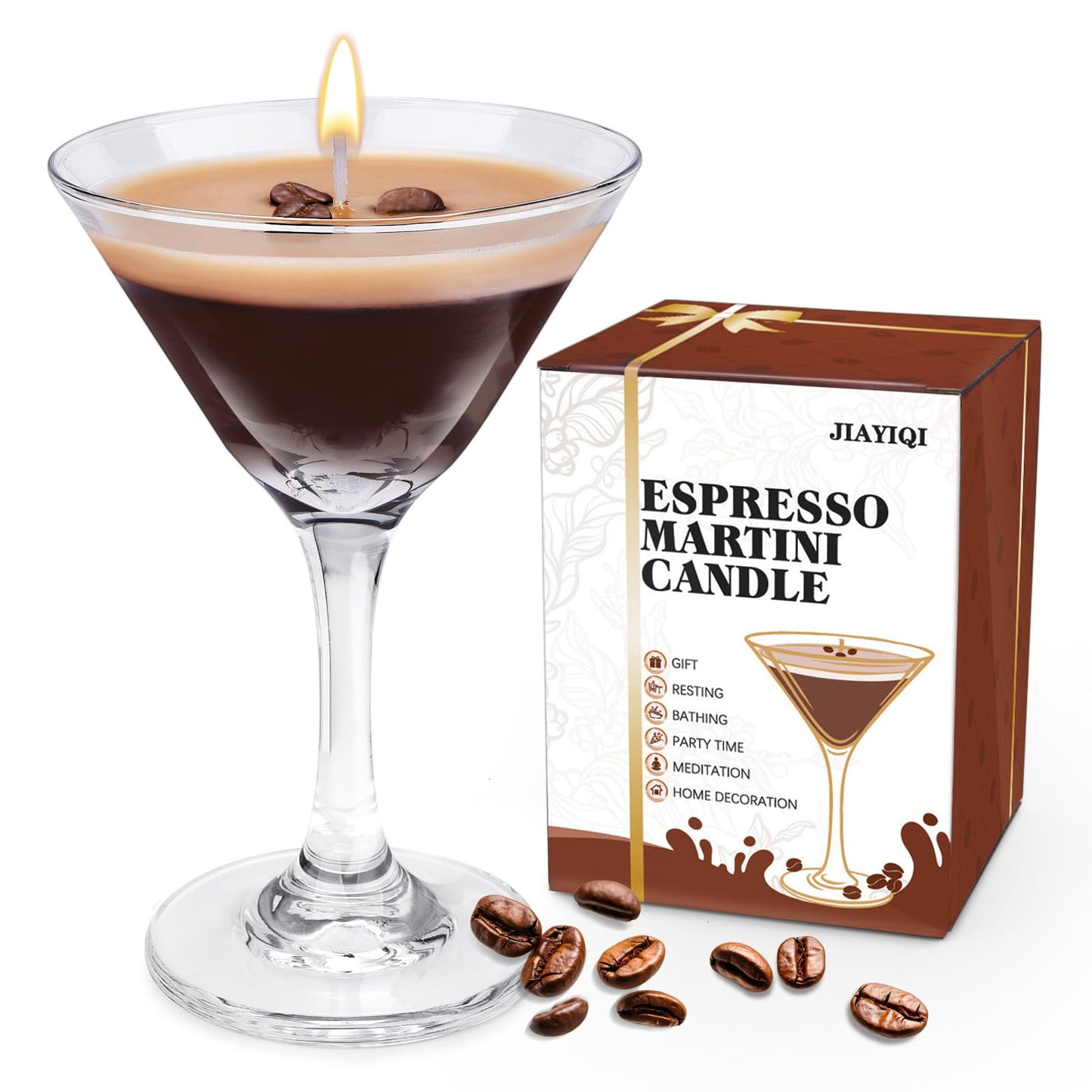 Espresso Martini Candle Gifts for Women Men, Coffee Scented Unique Gift for Espresso Lovers, Soy Wax Candles for Coffee Bar, Home Decor for Mother, Birthday, Christmas
