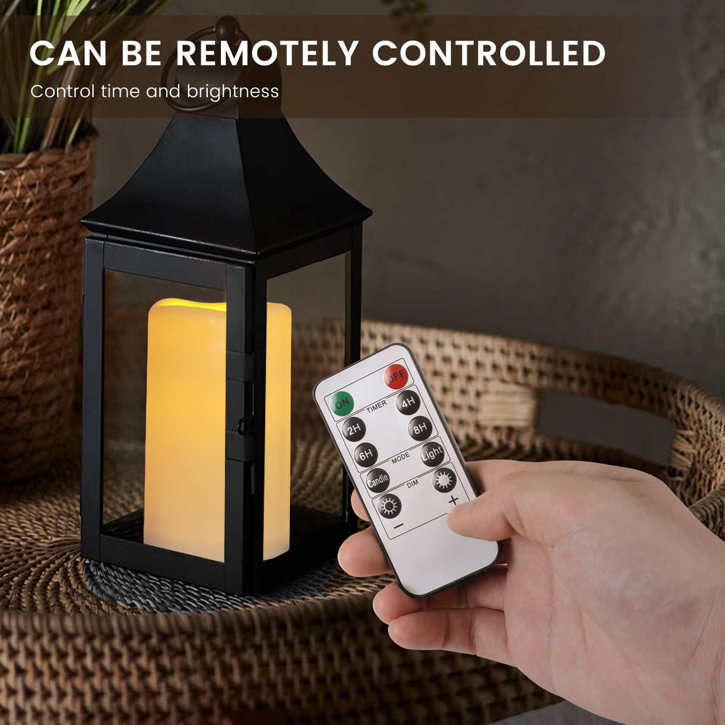 12PACK Waterproof Flameless Candles with Remote Control Candle, Battery Operated Flickering LED Pillar Candle Plastic,Large Size(D3 x H5.5) for Outdoor/Indoor Decoration Wedding, Party, Birthday