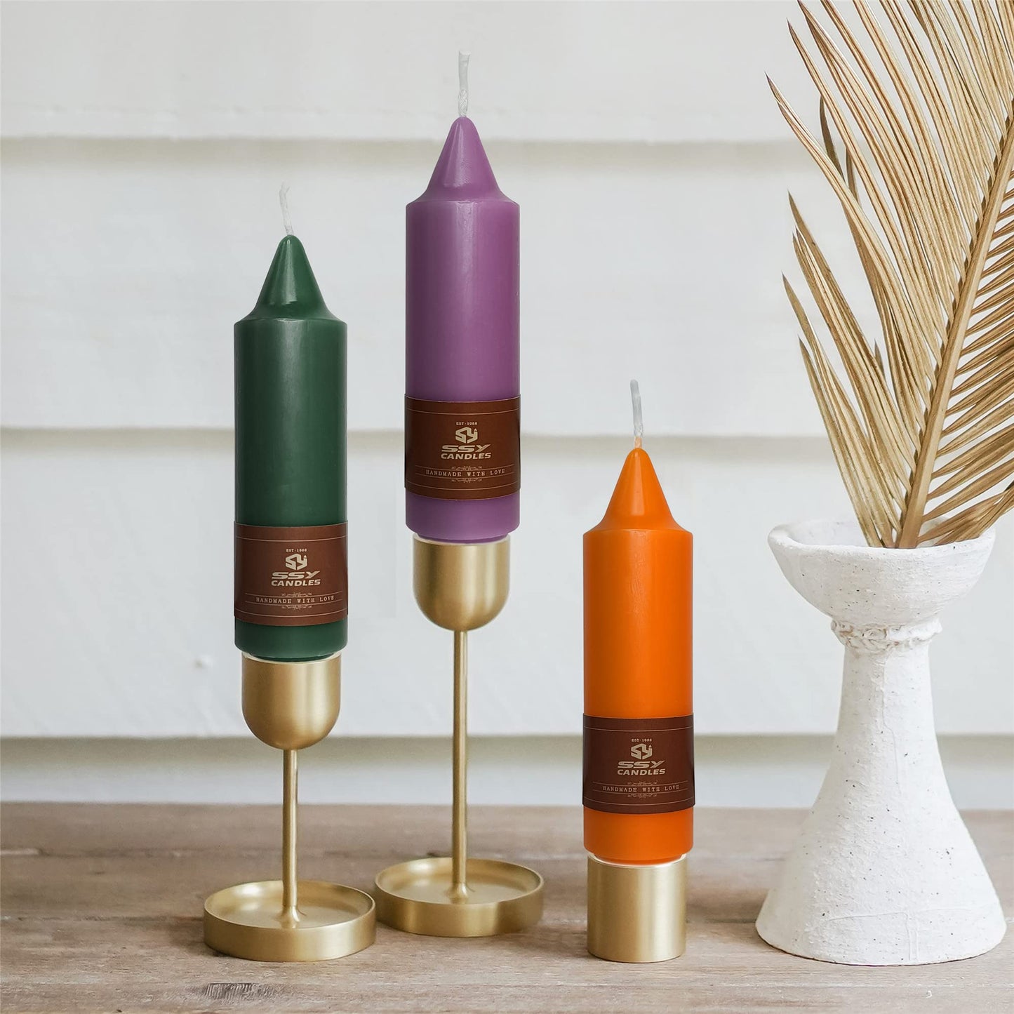 Dripless Candlesticks Short Taper Candle,Gedengni 4pcs Small Candle Sticks Purple Tapered Candles Unscented Dinner Candles for Home Weddings Festive Holiday Party,7D4PC-PURPLE