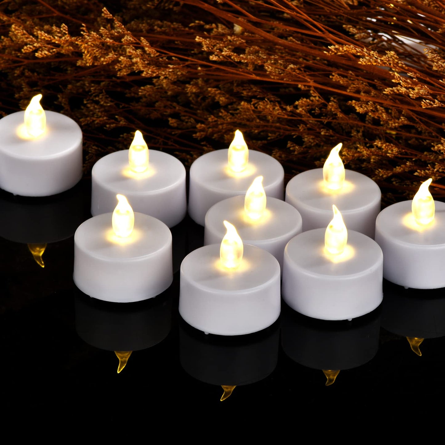 Paichi Flameless Tea Lights Candles, LED Battery Operated Electric Votive Fake Candles Realistic Flickering and 200+ Hours Long Lasting Bright for Celebrations Festivals (150 Pack, White)