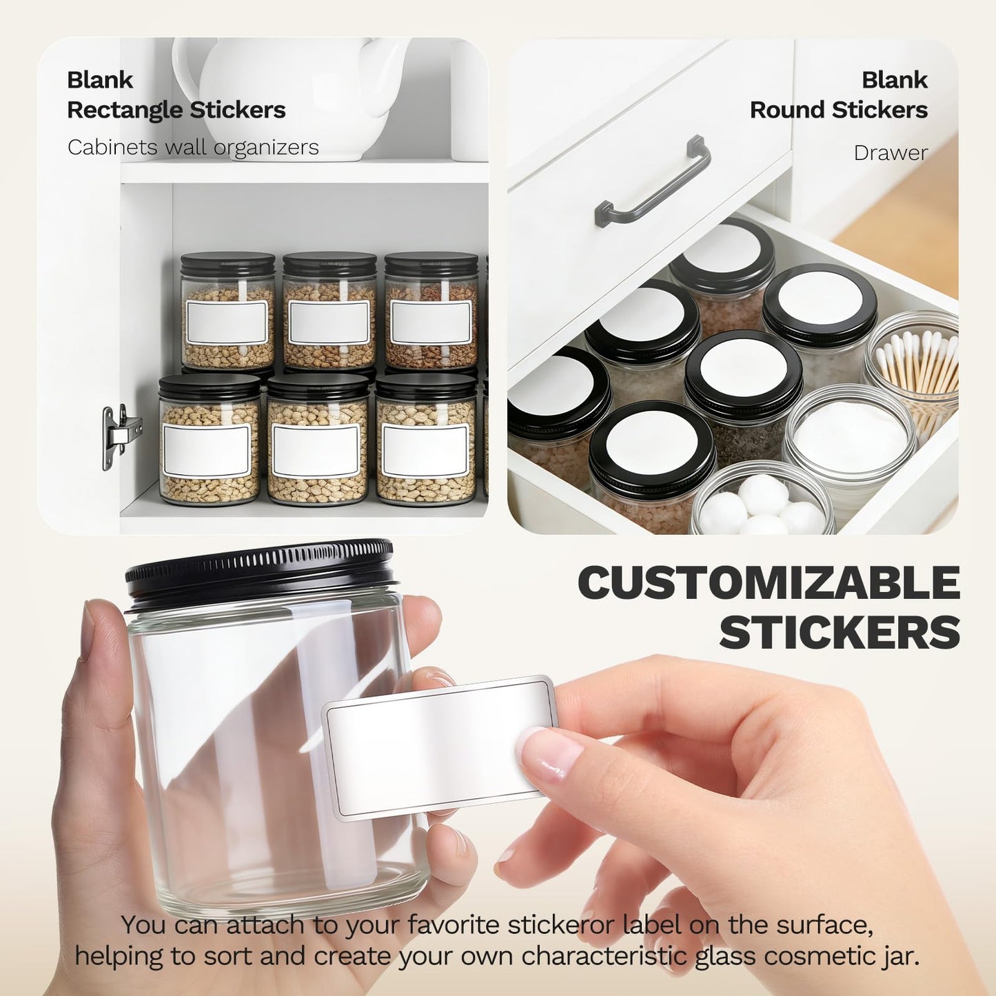 Bumobum 24 Pack 8 oz Glass Candle Jars for Making Candle, Thick Clear Glass Jars with Metal Lids, Bulk Empty Small Food Storage Containers for Spice, Powder, Lotions – Leak-Proof