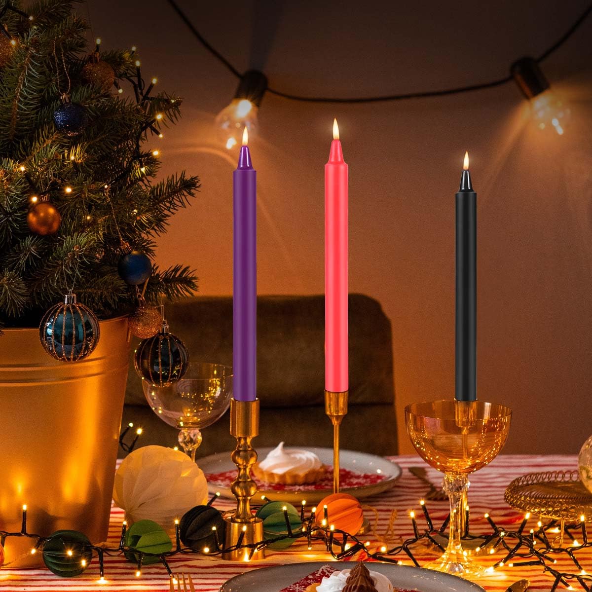 KISEER 6 Pcs Low Temperature Candles Low Heat Romantic Candles Wax for Couples Lovers, Home Decoration