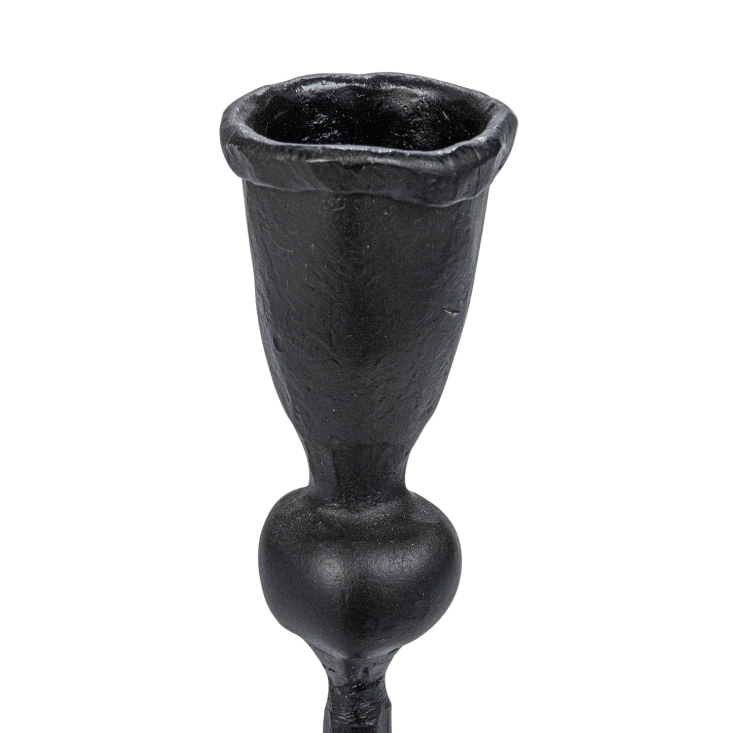 Creative Co-Op Decorative Hand-Forged Metal Taper Holder, Black