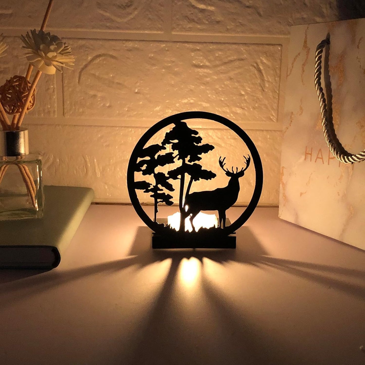 Candle Holders Bulk for Holiday Decor Indoor Outdoor Decorations for Halloween Party Table Kitchen Fireplace Bookshelf Desk Table Seasonal Display