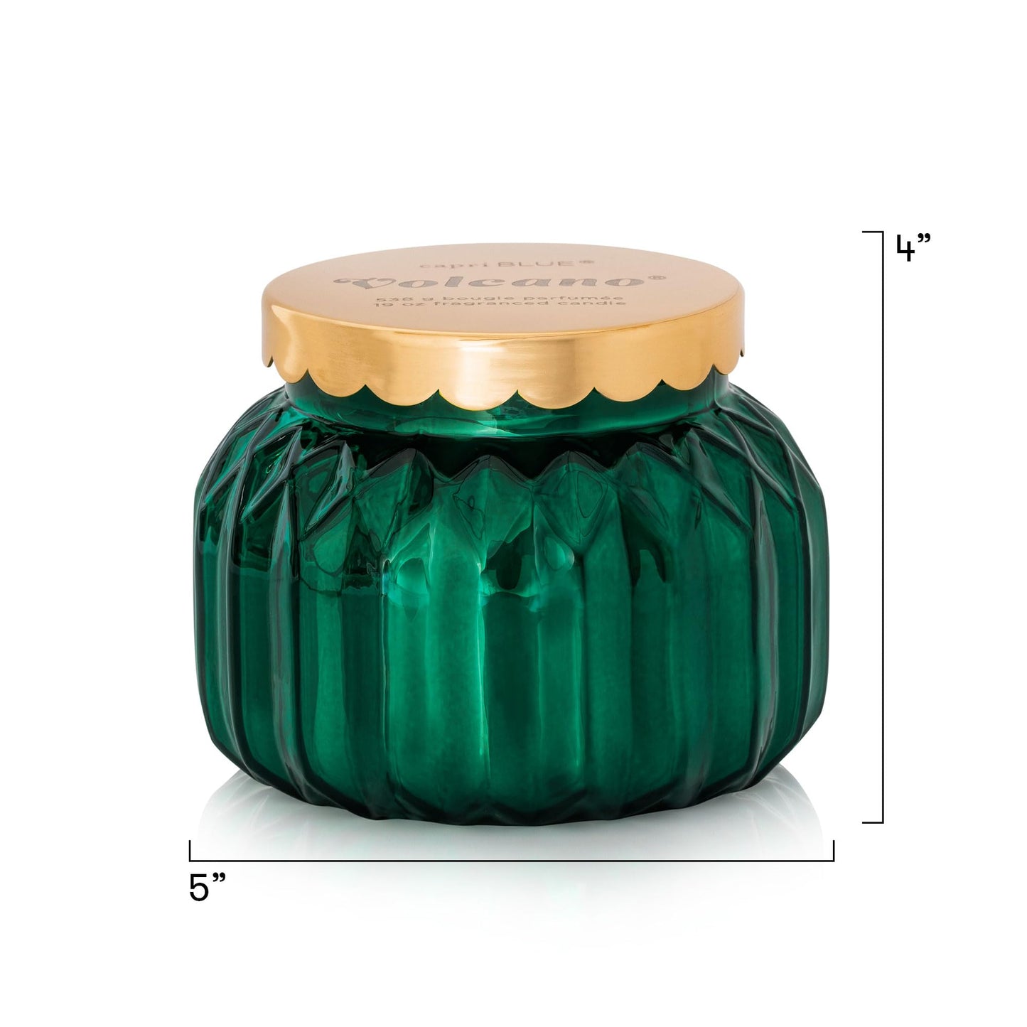 Capri Blue Royal Gem Holiday Candles - Jar Candles - Soy Wax Blend with Glass Candle Holder - Scented Candles for Home - Notes of Tropical Fruits & Sugared Citrus (Volcano, 19 oz)