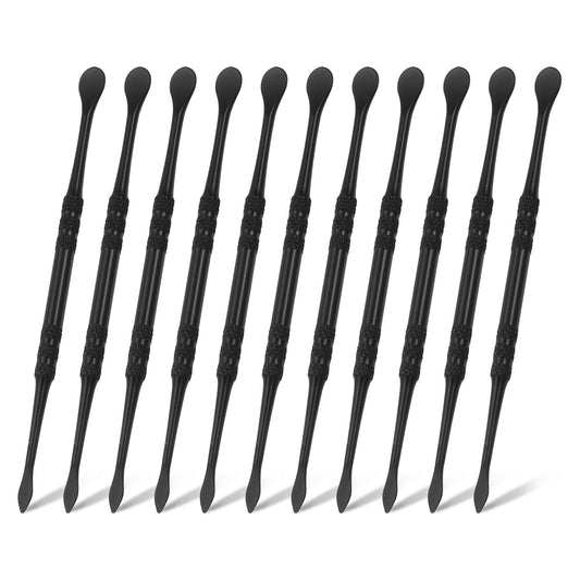 HARFINGTON 11pcs Wax Carving Tool 4.75" Double-Headed Stainless Steel Sculpture Tools Kit Modeling Engraving Sculpting Spoons for Clay Pottery Crafts Shaping, Black Plated