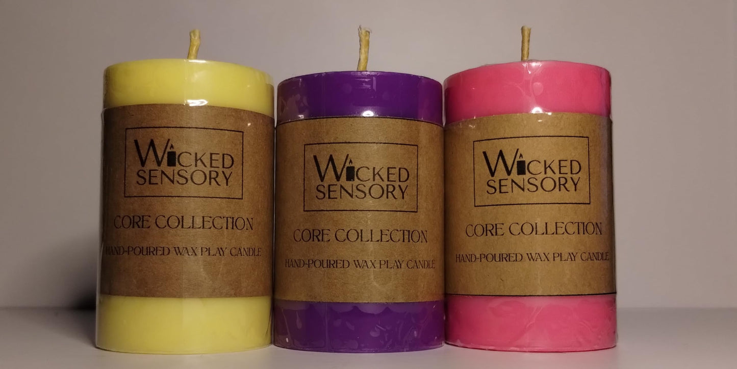 Premium Wax Play Candle - Unscented Body Safe Wax Blend for Sensory Play, Comfortable Heat Sensation - Perfect for Couples & Beginners (Pink)