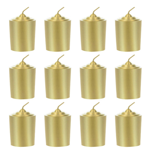 SRG Gold Unscented 15 Hours Votive Candles Pack of 12