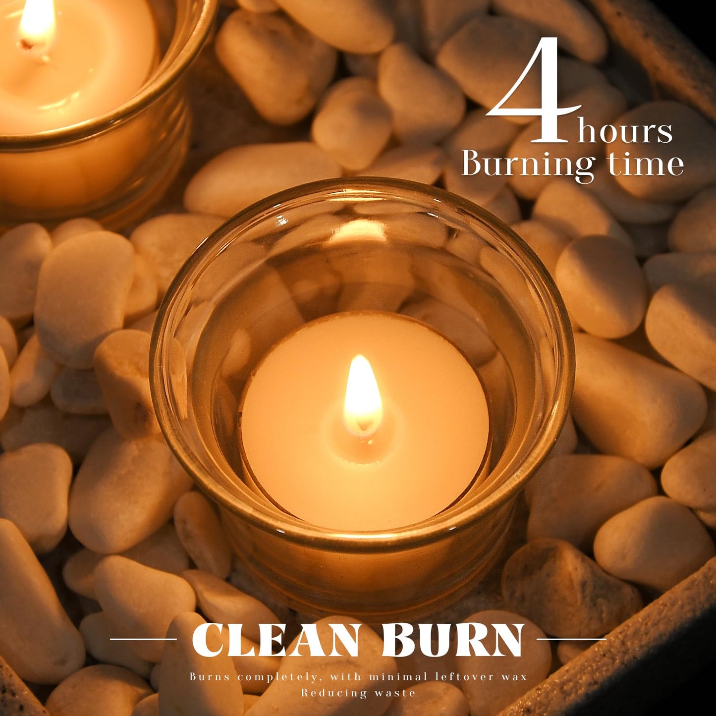Natural Yellow Beeswax Tealight Candles - 24 pcs - Organic Candle Natural Scent Smokeless Clean Burning