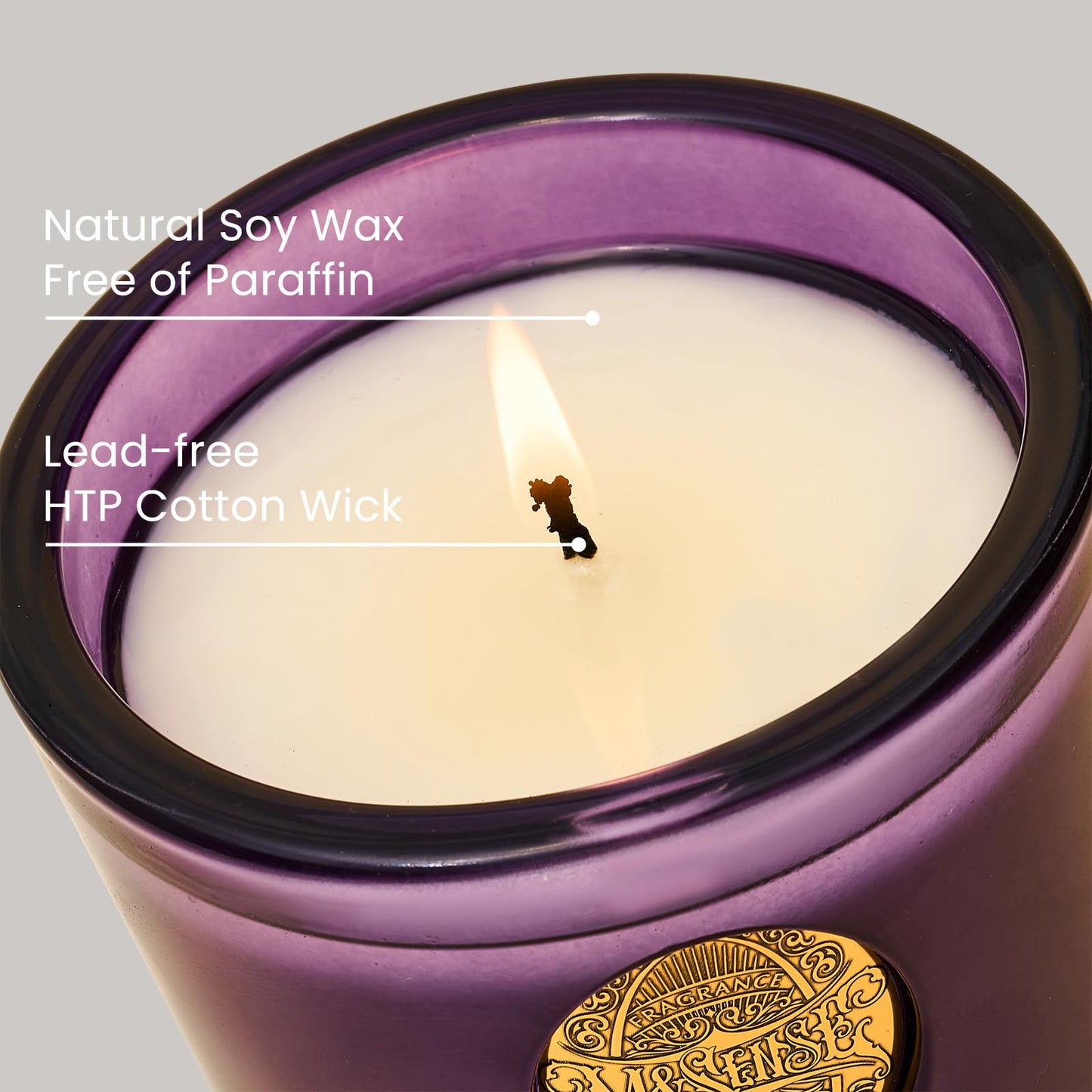 M&SENSE Natural Strong Soy Candle | Berry Rose & Purple | 9.2 oz, 50H Burn Time | Luxury Scented Candle for Relaxation, Gifting, Home Décor | Ideal for Bedroom, Office, Party Ambiance