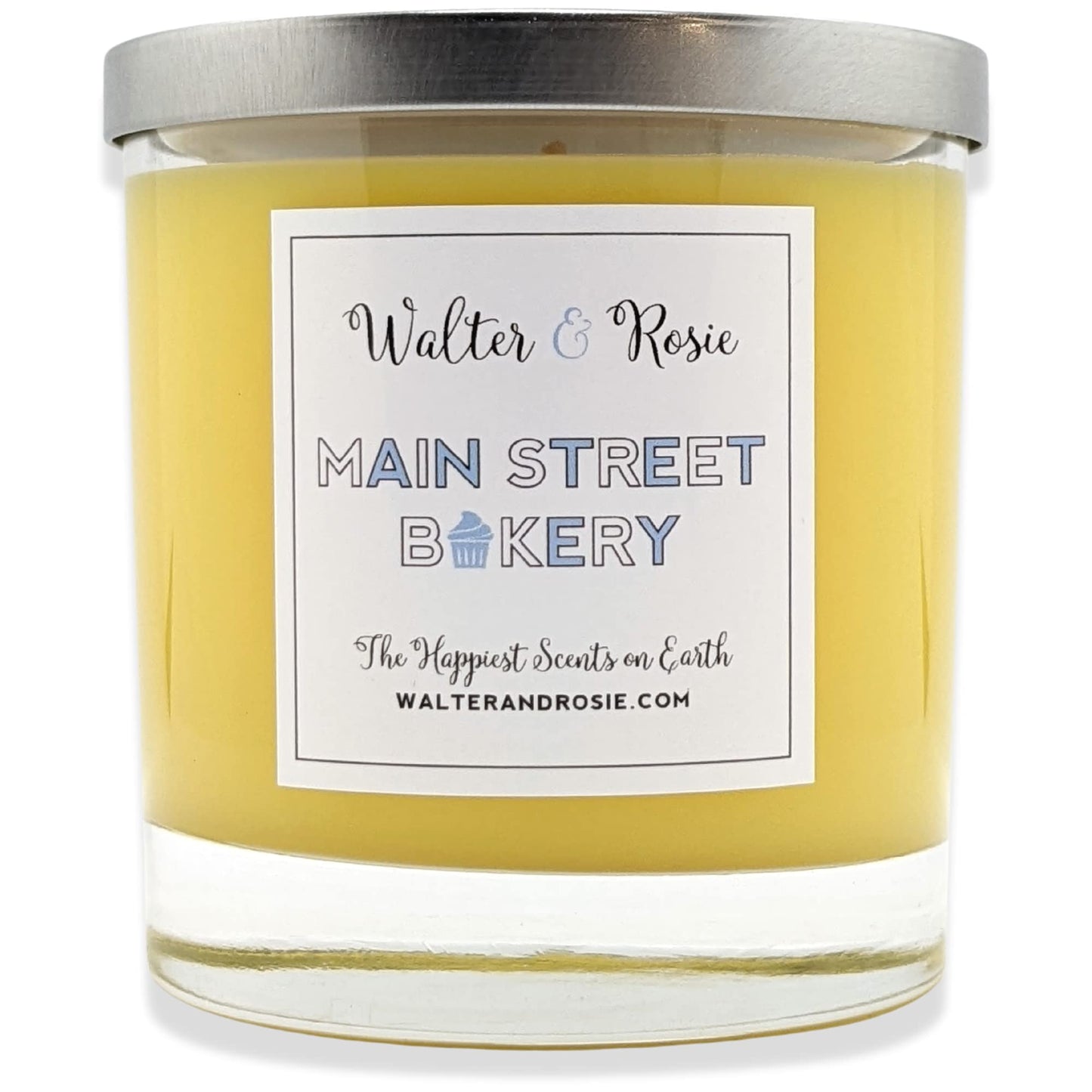 Walter & Rosie - Main Street Bakery Candle 11 oz - Sweet Aroma of Vanilla Cake - Soy Wax Blend - Burns Up to 40 Hrs - Highly Fragrant Candle - Long Lasting - Theme Park Inspired