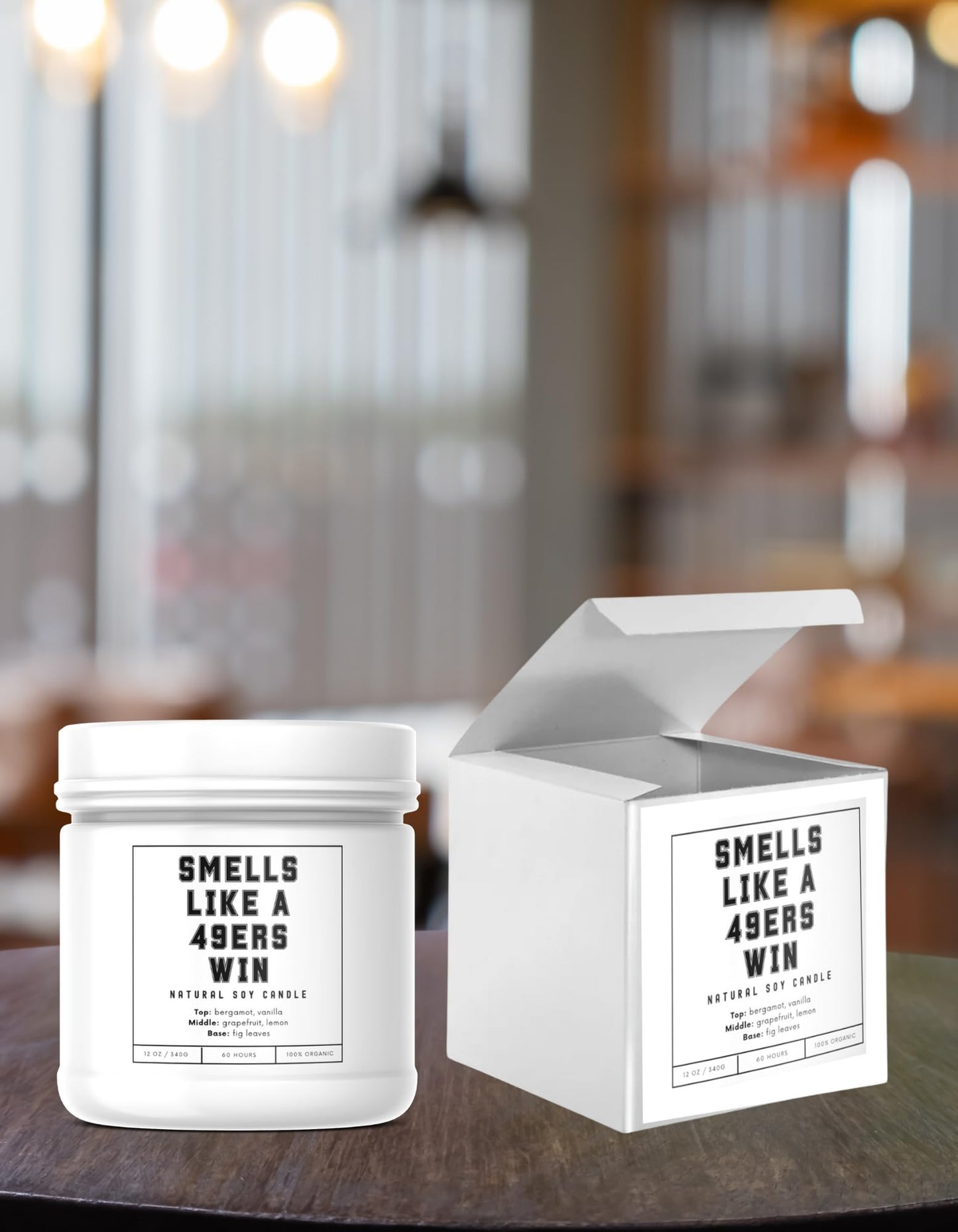 Smells Like a Cowboys Win Sports Candle - Scented Soy Wax Candle (8.0 oz) 50-60 Hour Burn Time, Cotton Wick, Frosted White Glass Jar (Vanilla)