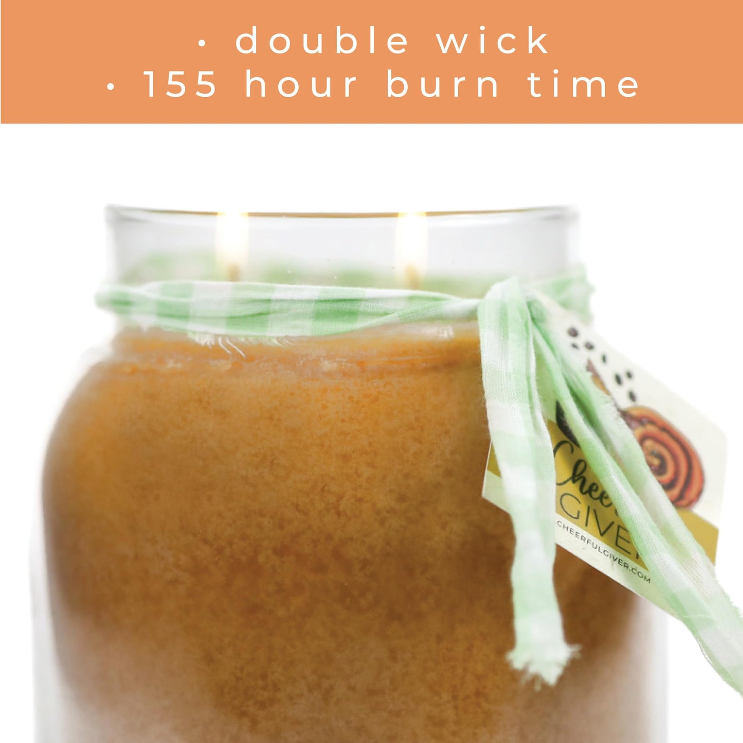 A Cheerful Giver — Pecan Belgium Waffles - 34oz Papa Scented Candle Jar with Lid - Keepers of the Light - 155 Hours of Burn Time, Gift for Women, Brown