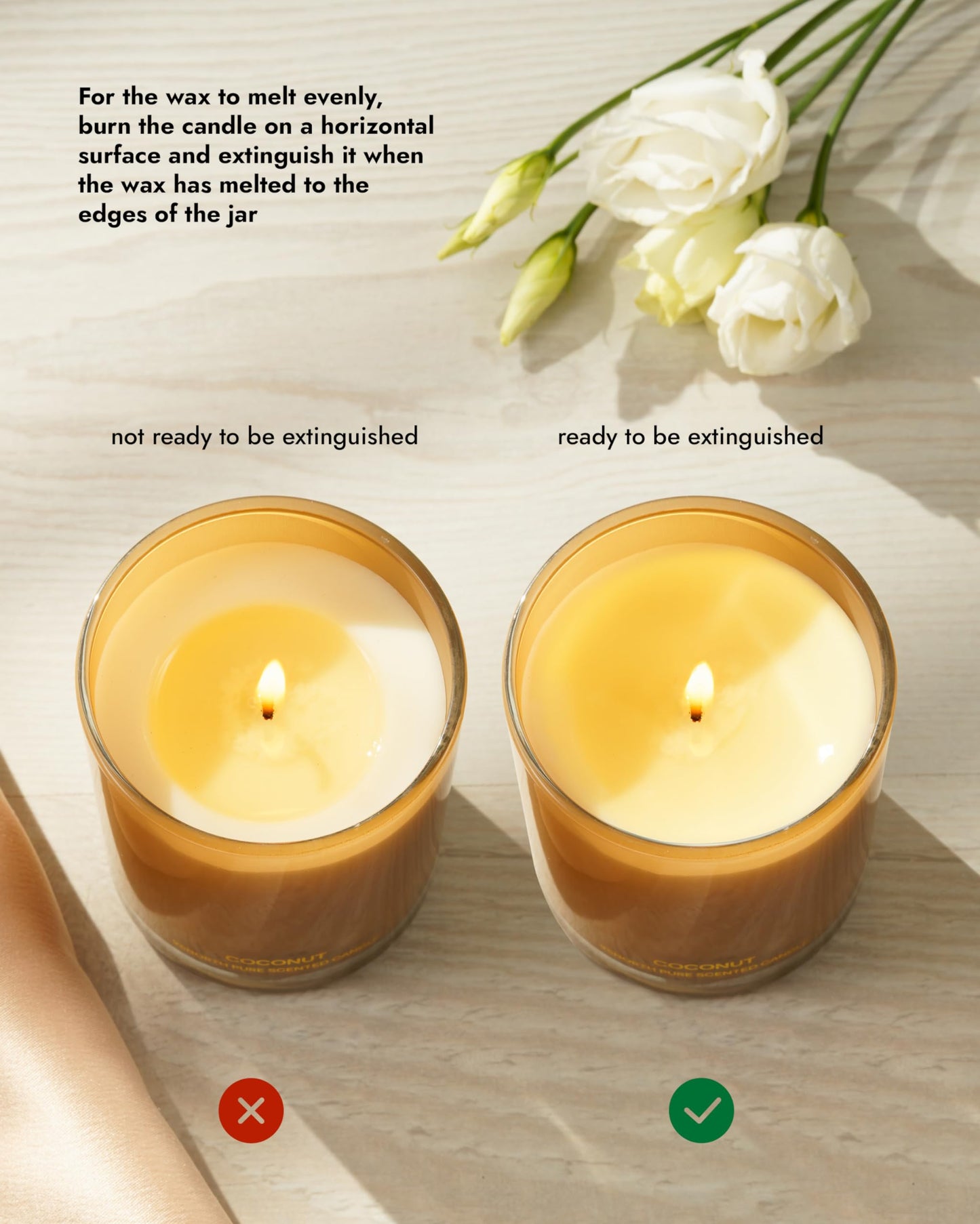 96NORTH | Pure Coconut Candle | 100% Natural Soy Wax | One Wick Jar Candle | Natural Fragrance Technology | Non Toxic | Up to 35 Hours Burning Time | Aromatherapy Gift for Men and Women