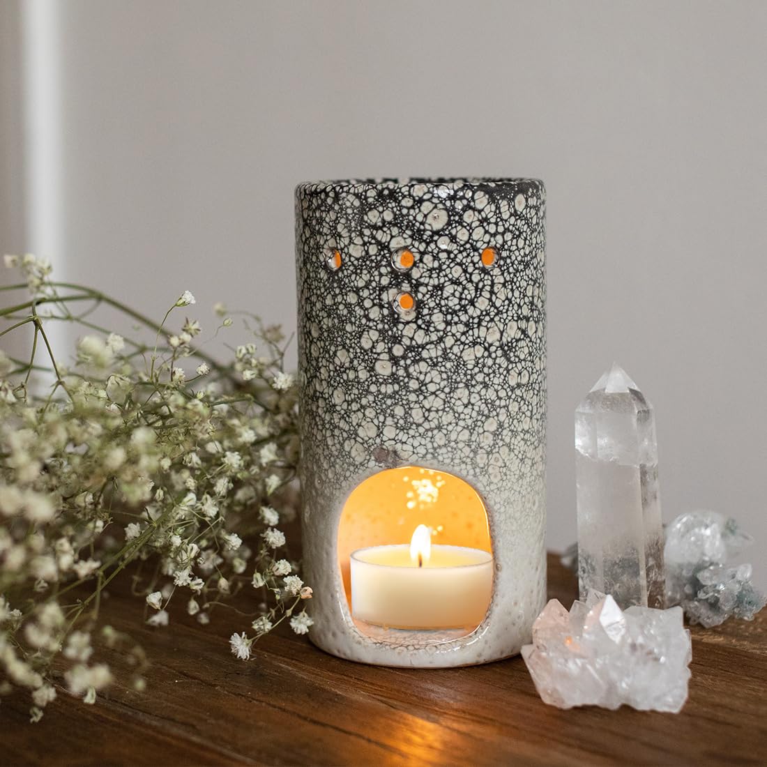 9PCS Pure White Beeswax Tealight Candles, Natural Scent, Clear Cup