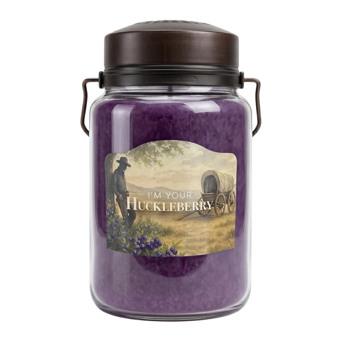 McCall’s Candles | I’m Your Huckleberry | 26 oz Classic Jar Candle | USA-Poured | Rustic Jar with Carrying Handles | Wild Berry & Country Charm Fragrance
