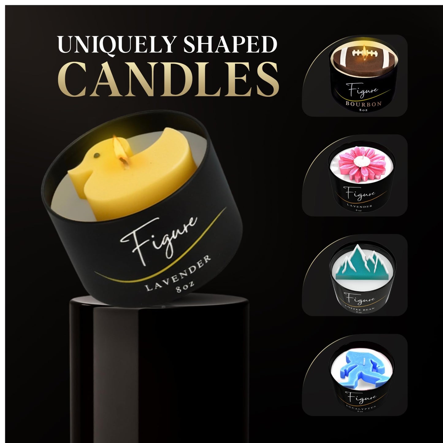 Duck Shaped Candle – Natural Soy & Beeswax Blend, Lavender Essential Oil | Handcrafted Duck Candle for Jeep Duck Lovers, Animal Fans, or Kids | Clean Burn, Gift Box, Made in USA