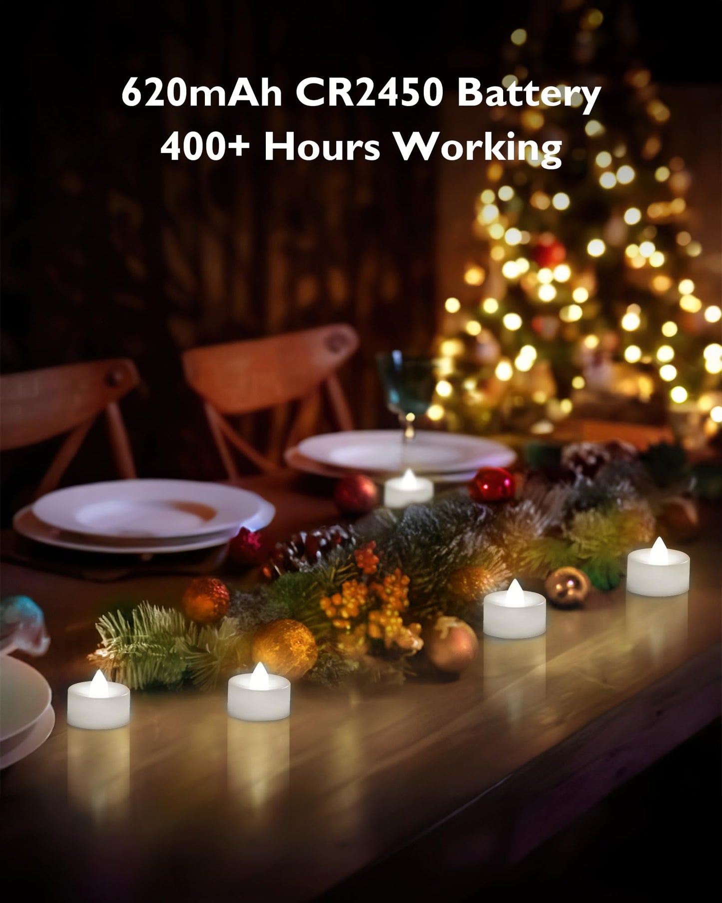 BEICHI Remote Candles, 12 Pack Timer Candle, Flameless Tea Lights Candles Battery Operated, Flickering LED Tea Lights, Timer Battery Votive Candles- Pure White- White Base