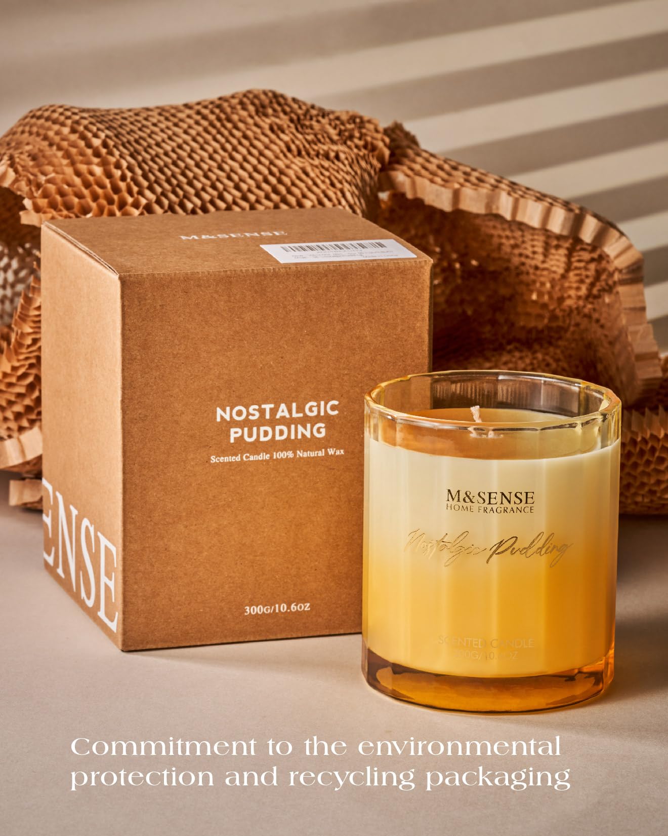 M&SENSE Summer Ocean Scented Candles for Home, 10.6oz Natural Soy Wax, 60-Hour Clean Non Toxic Aromatherapy Candle, Marine Breeze Smelling for Housewarming Gifts