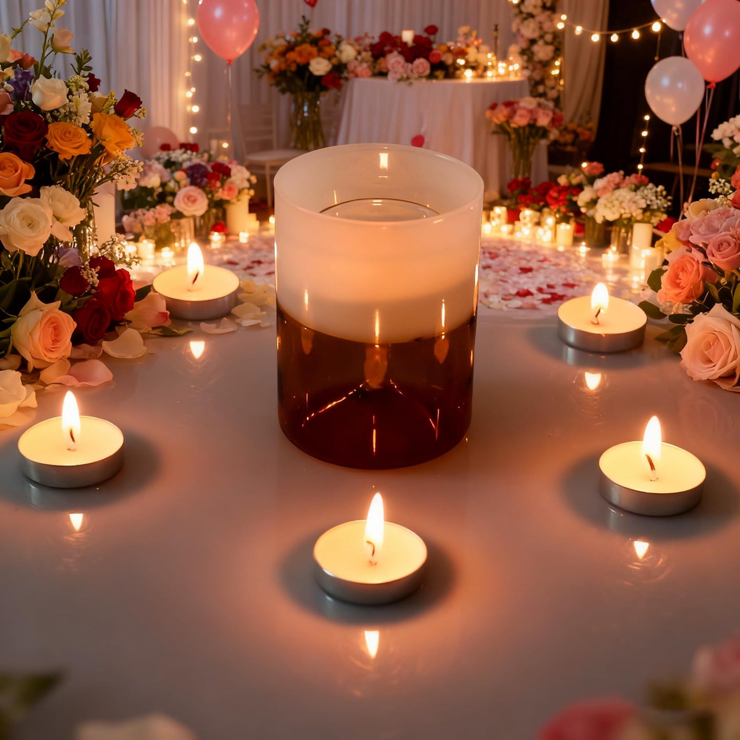 Maimeili Glass Candle Holder Hurricane Crystal Decorative Candle Fits Standard Tealight for Table Wedding Dinning Centerpieces Party Supplies Home Decor