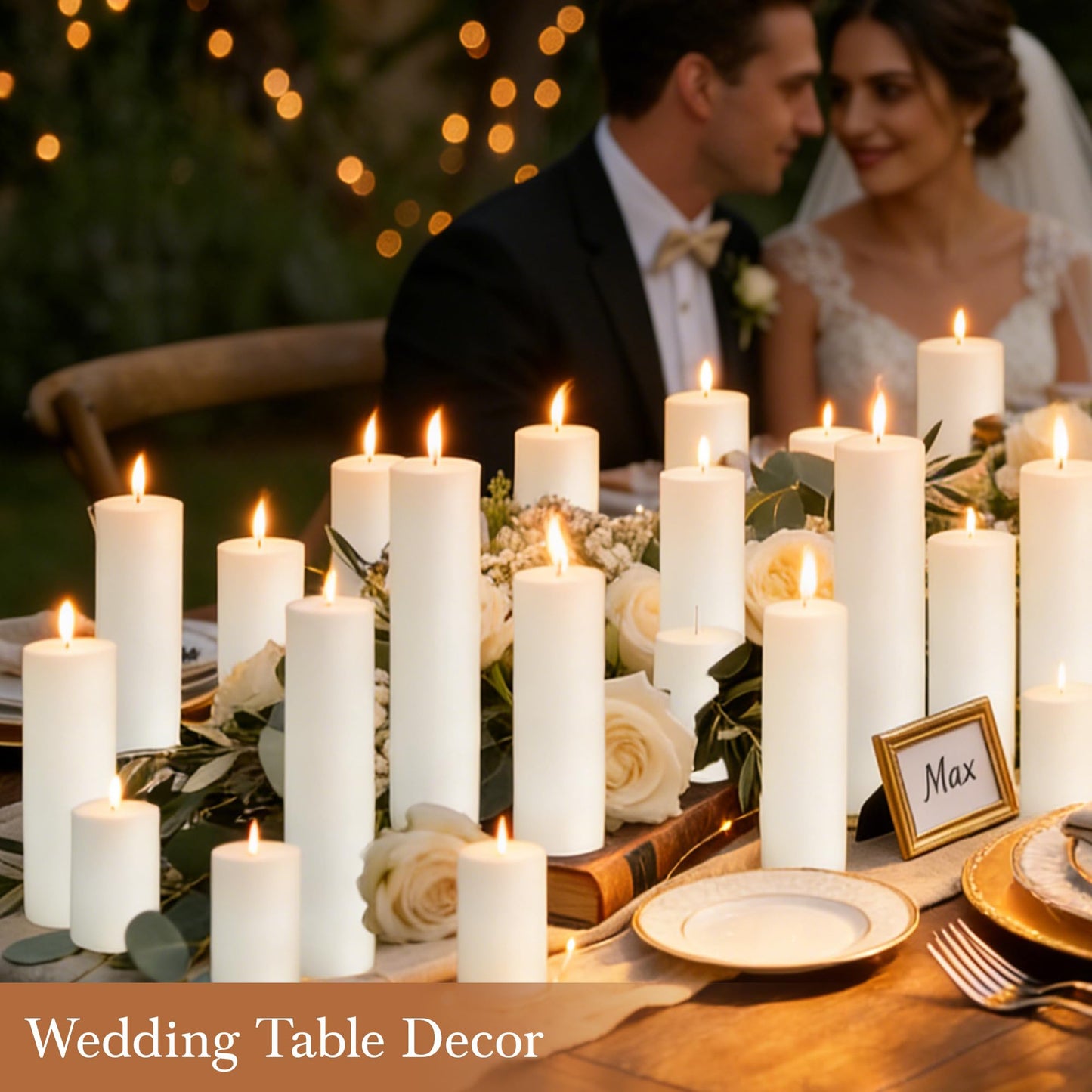 SDBALLBZ 36 Pcs White Pillar Candles Bulk Set, 2x3” 2x6” 2x8” Paraffin Hurricane Candles, Unscented Dripless Smokeless, Long Burning for Party Wedding Events Home Decor