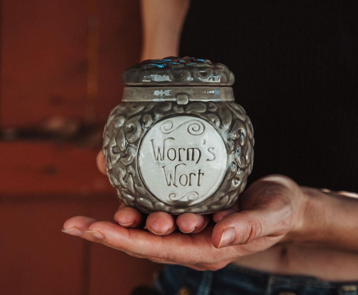 Disney The Nightmare Before Christmas Sally Worm's Wort Jar Ceramic Candle | Citrus Fragrance with 30-Hour Burn Time