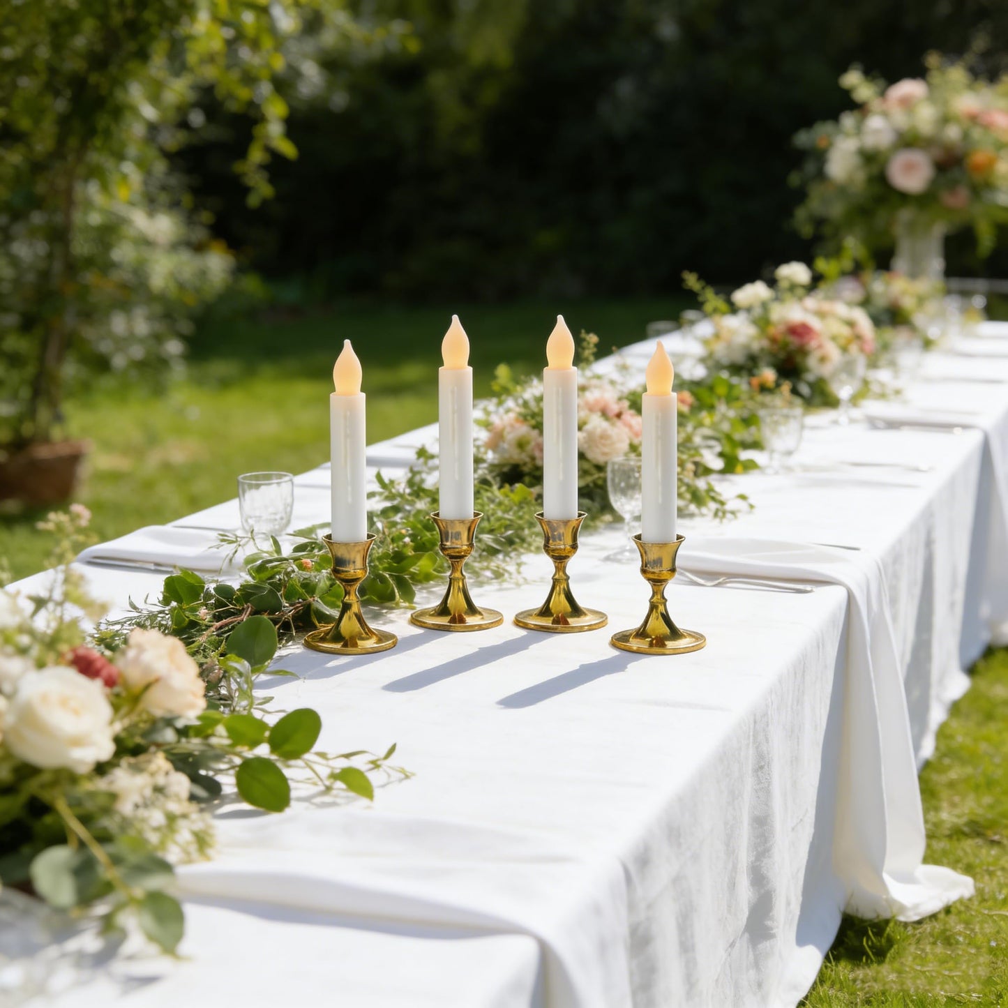 MUMCHASI Flameless Candles Battery Operated Candlesticks Flickering Led Candles Electric Flameless Taper Candlesticks Church Wedding Party Kids Home Decor H: 6 inches 12 Packs No Remote