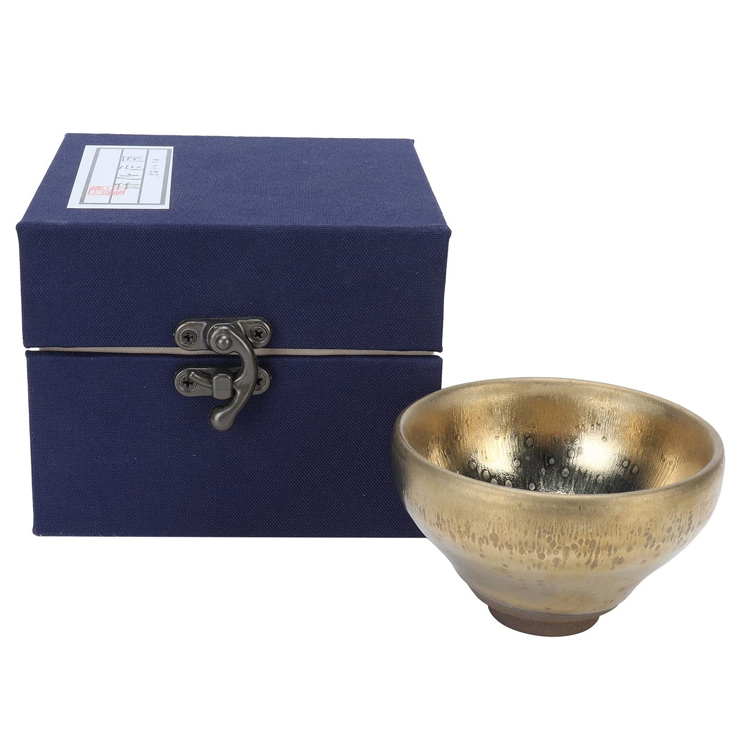 Alvinlite Jianzhan Tenmokus Porcelain Tea Cup Ceramic Tea Bowl with great glaze Chinese Tea Cup with Box for Cherish Crafts Gift(130mi)