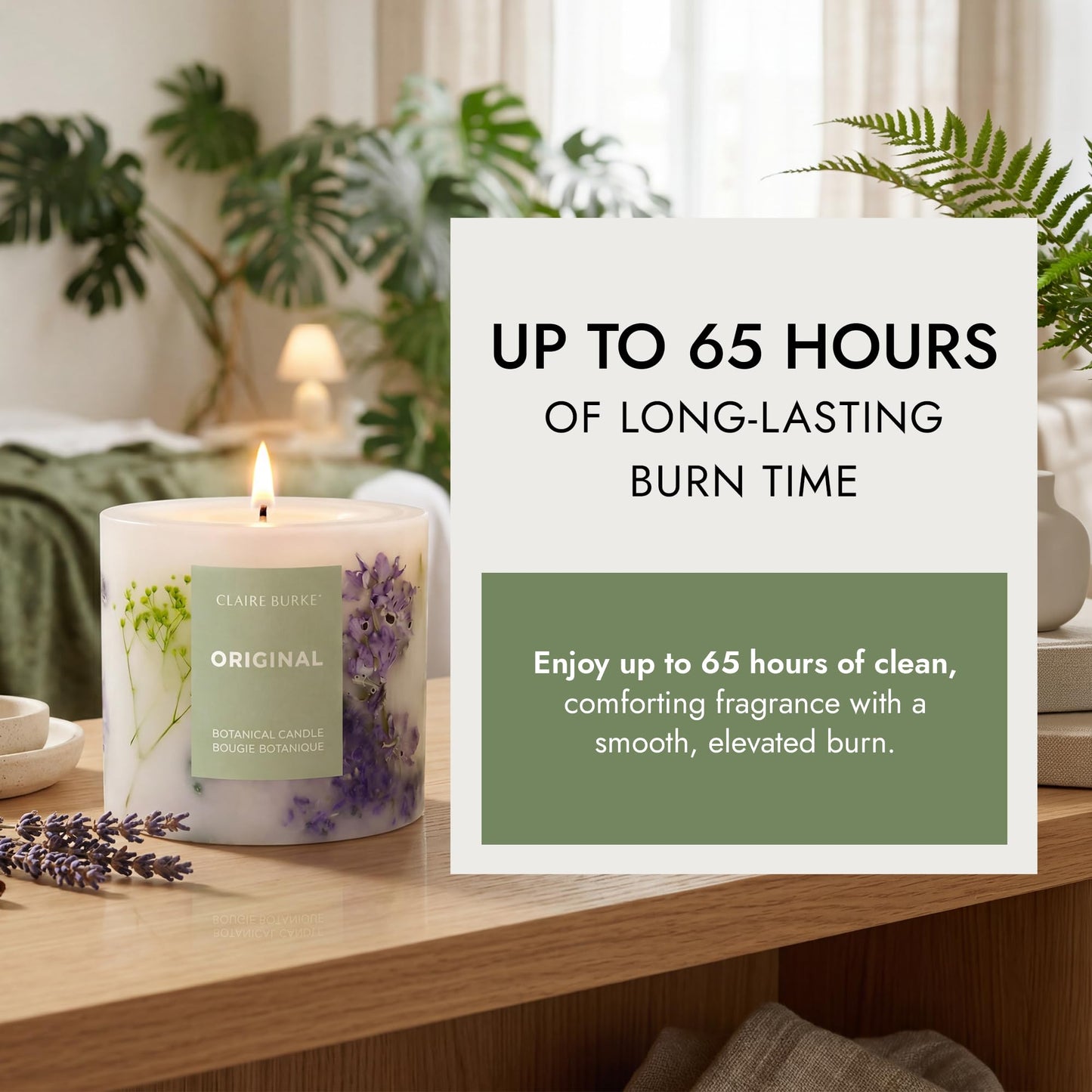 Claire Burke Botanical Decorative Candle Original Scent 18 Ounces, 1 Count